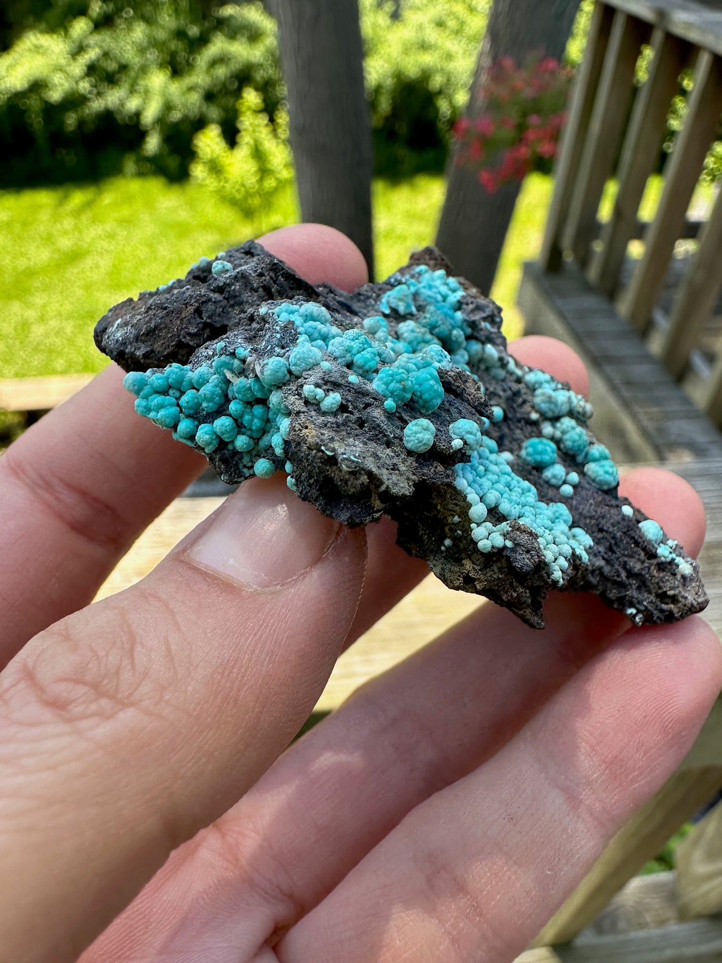 Chrysocolla on Matrix from Planet Mine Arizona USA