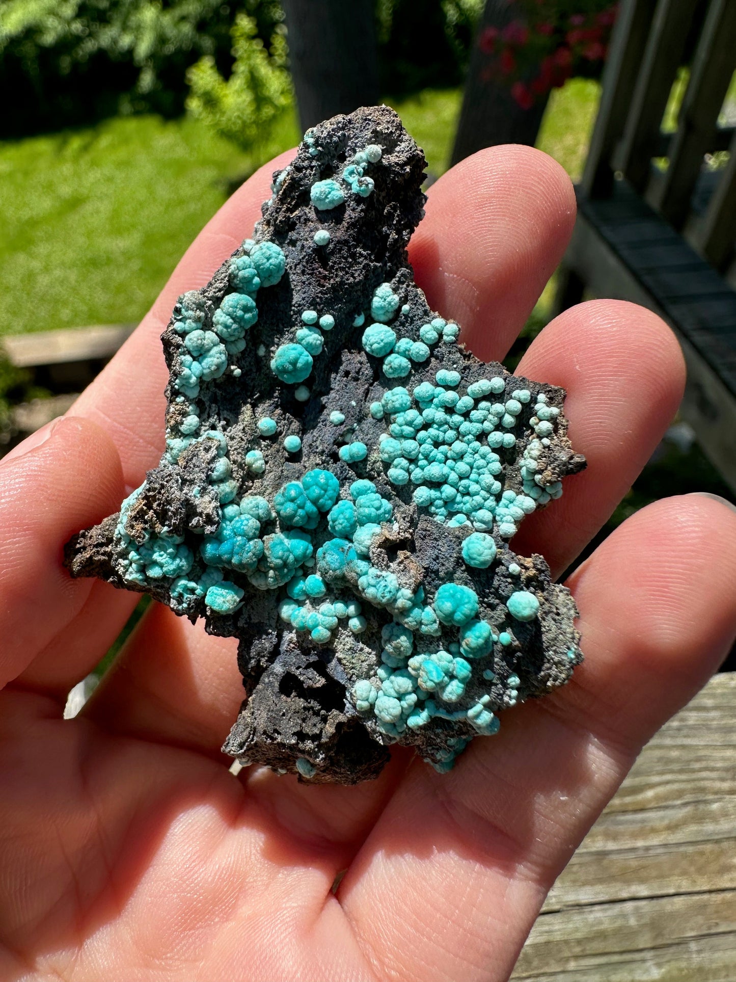 Chrysocolla on Matrix from Planet Mine Arizona USA