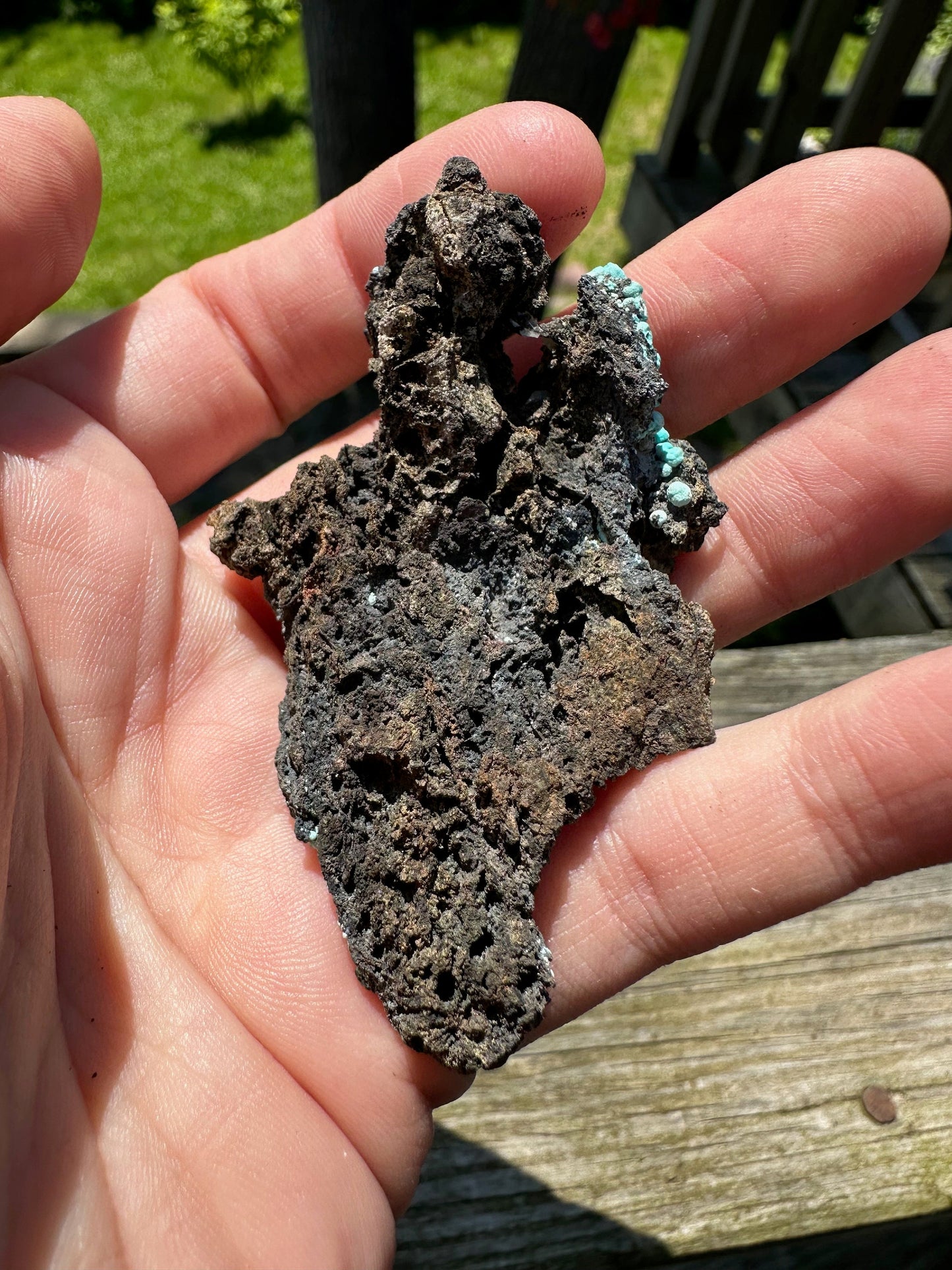 Chrysocolla on Matrix from Planet Mine Arizona USA