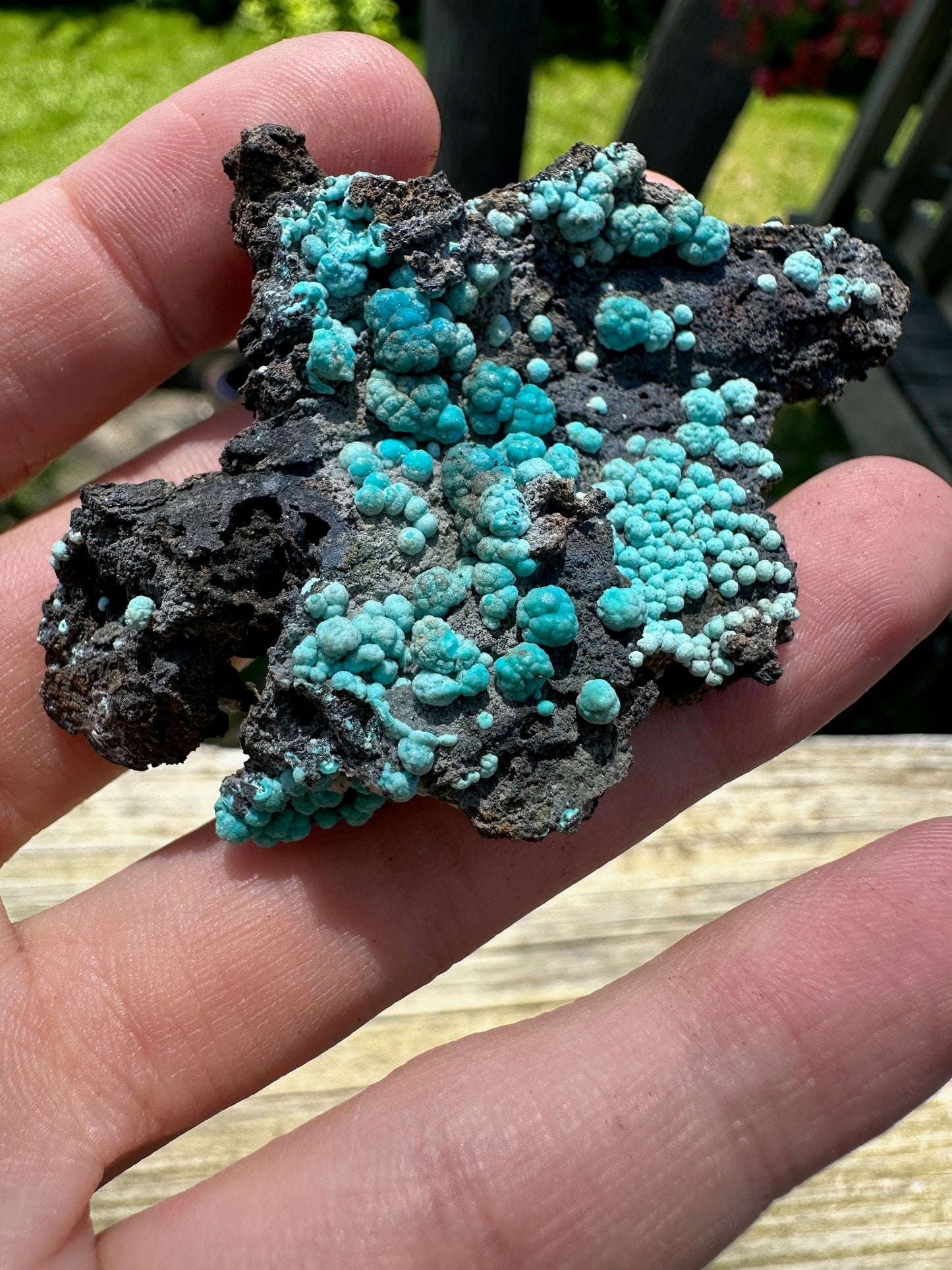 Chrysocolla on Matrix from Planet Mine Arizona USA