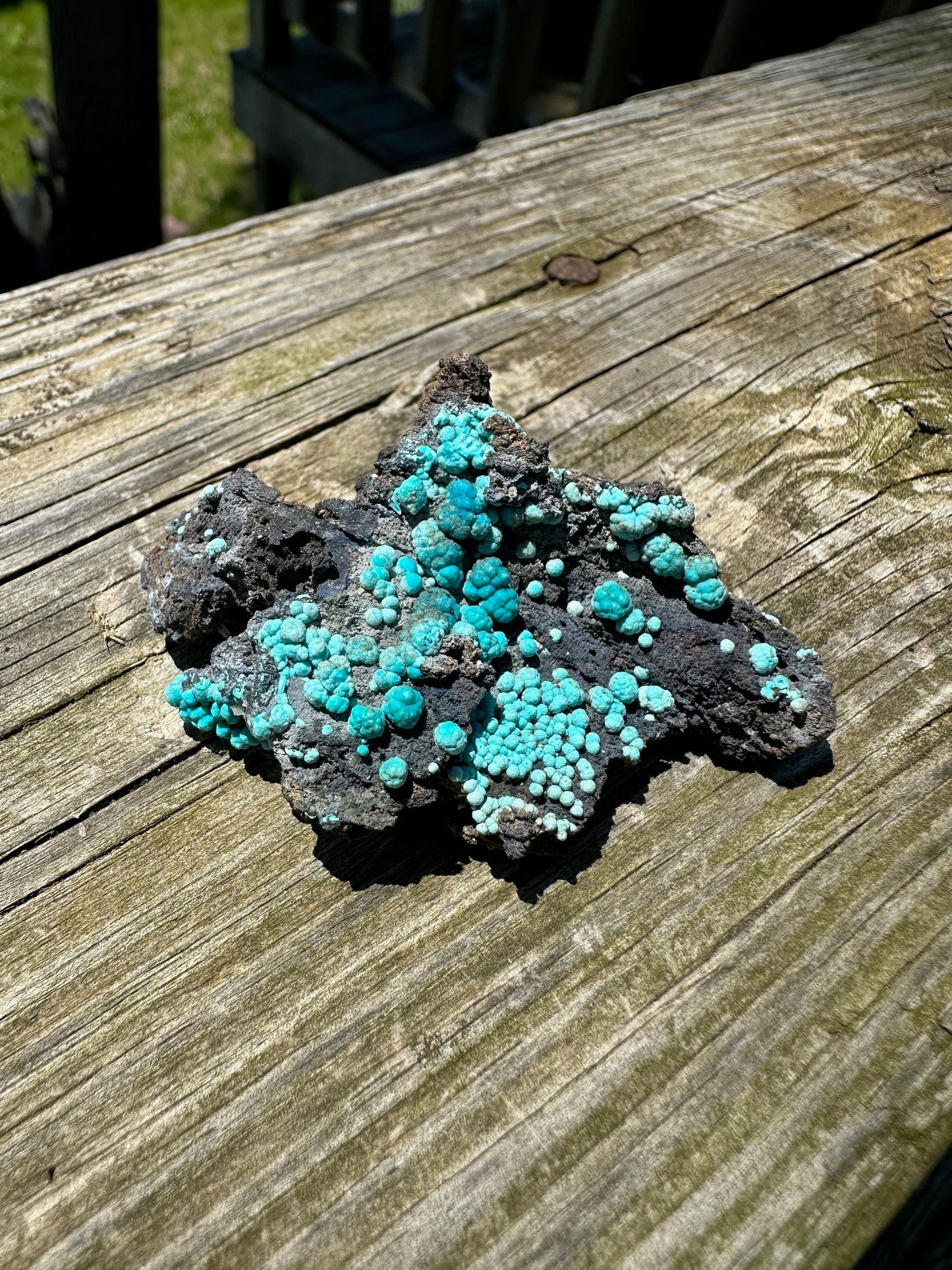 Chrysocolla on Matrix from Planet Mine Arizona USA
