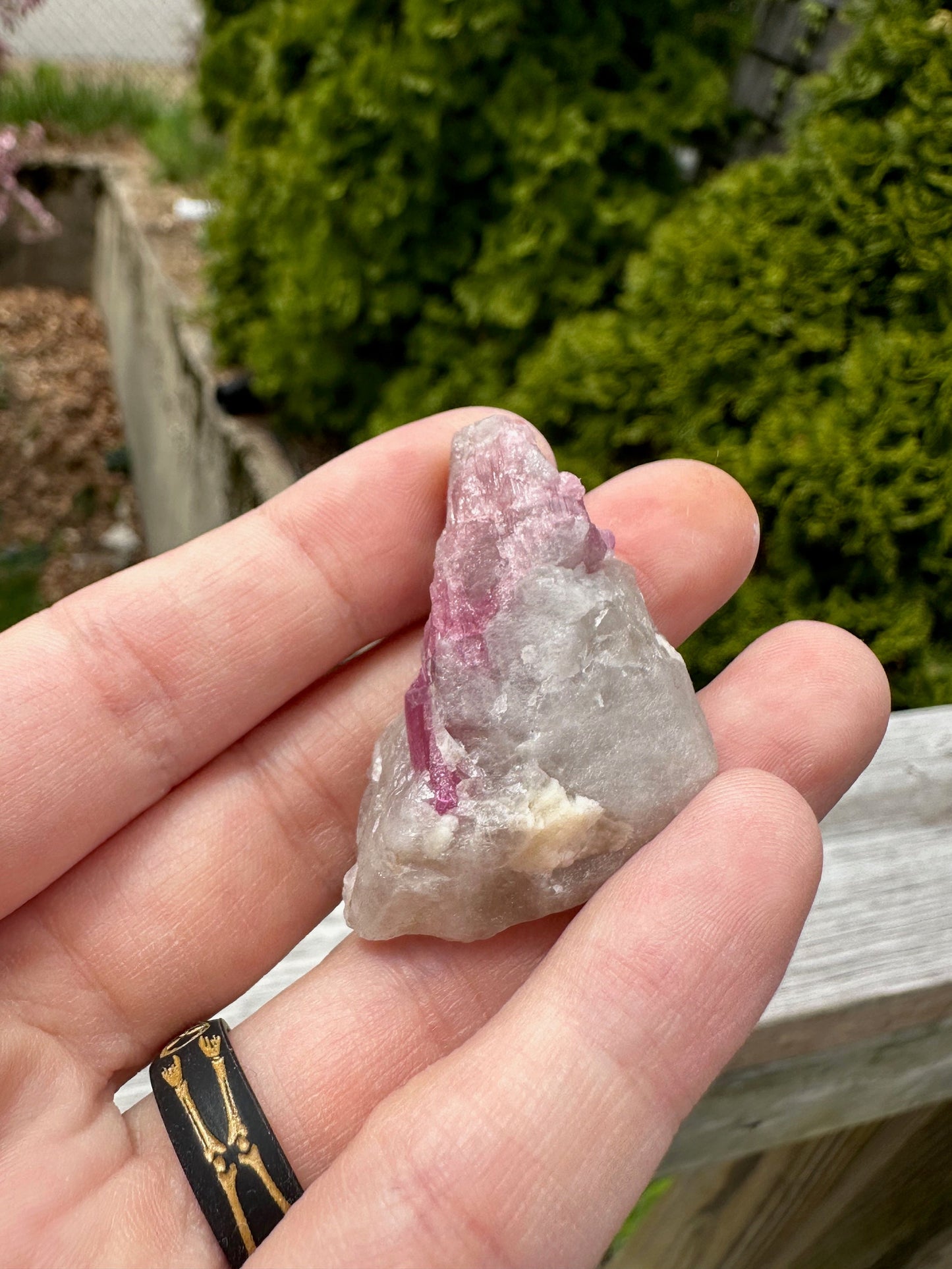 Rubellite Tourmaline in Quartz from Brazil