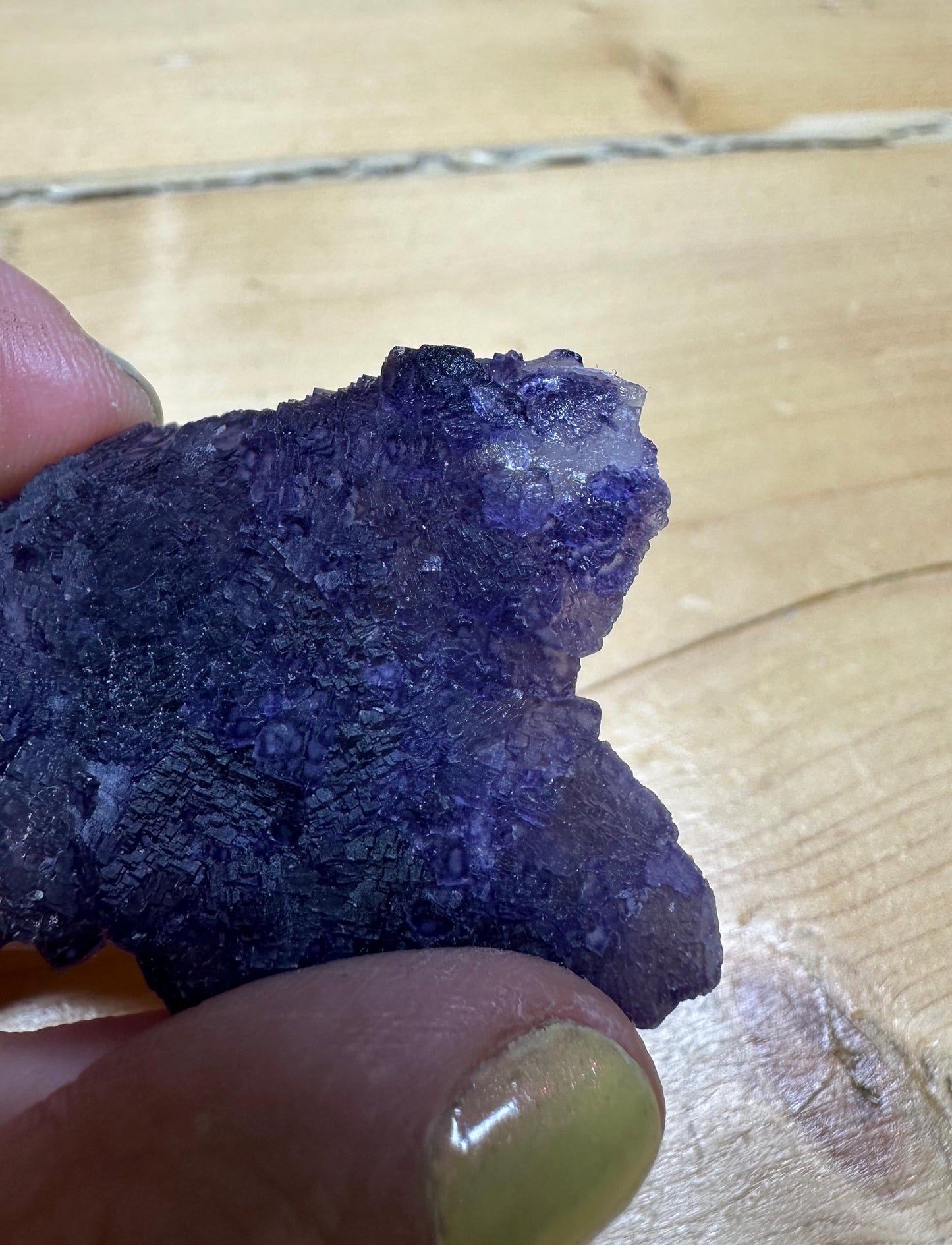 Purple Edge Fluorite Crystal Cluster from Qinglong China