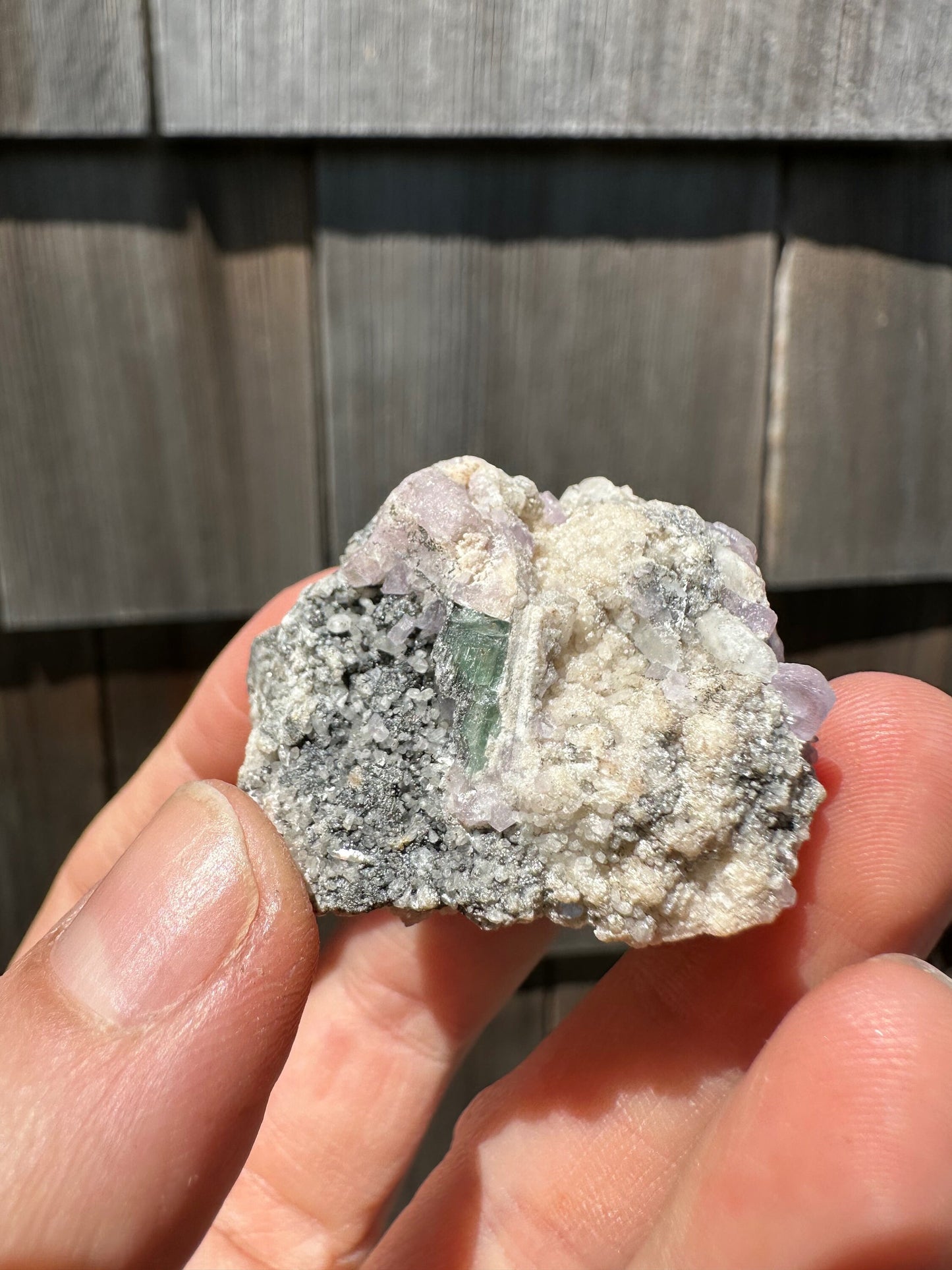 Purple Apatite Crystals on Matrix from Afghanistan