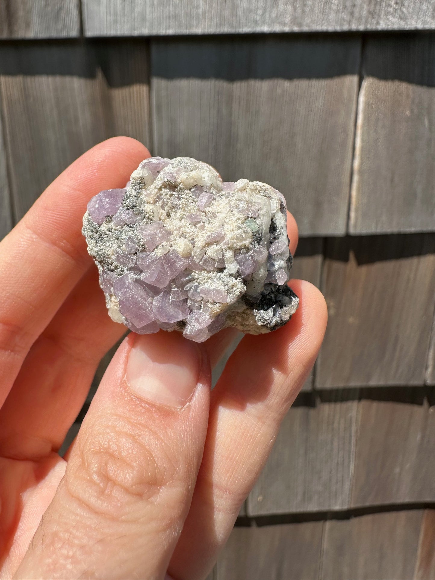 Purple Apatite Crystals on Matrix from Afghanistan