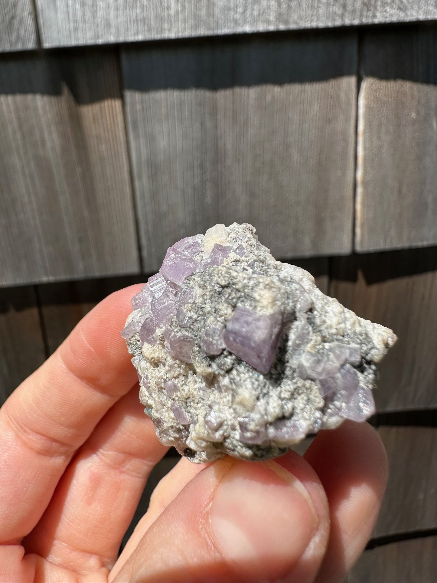 Purple Apatite Crystals on Matrix from Afghanistan
