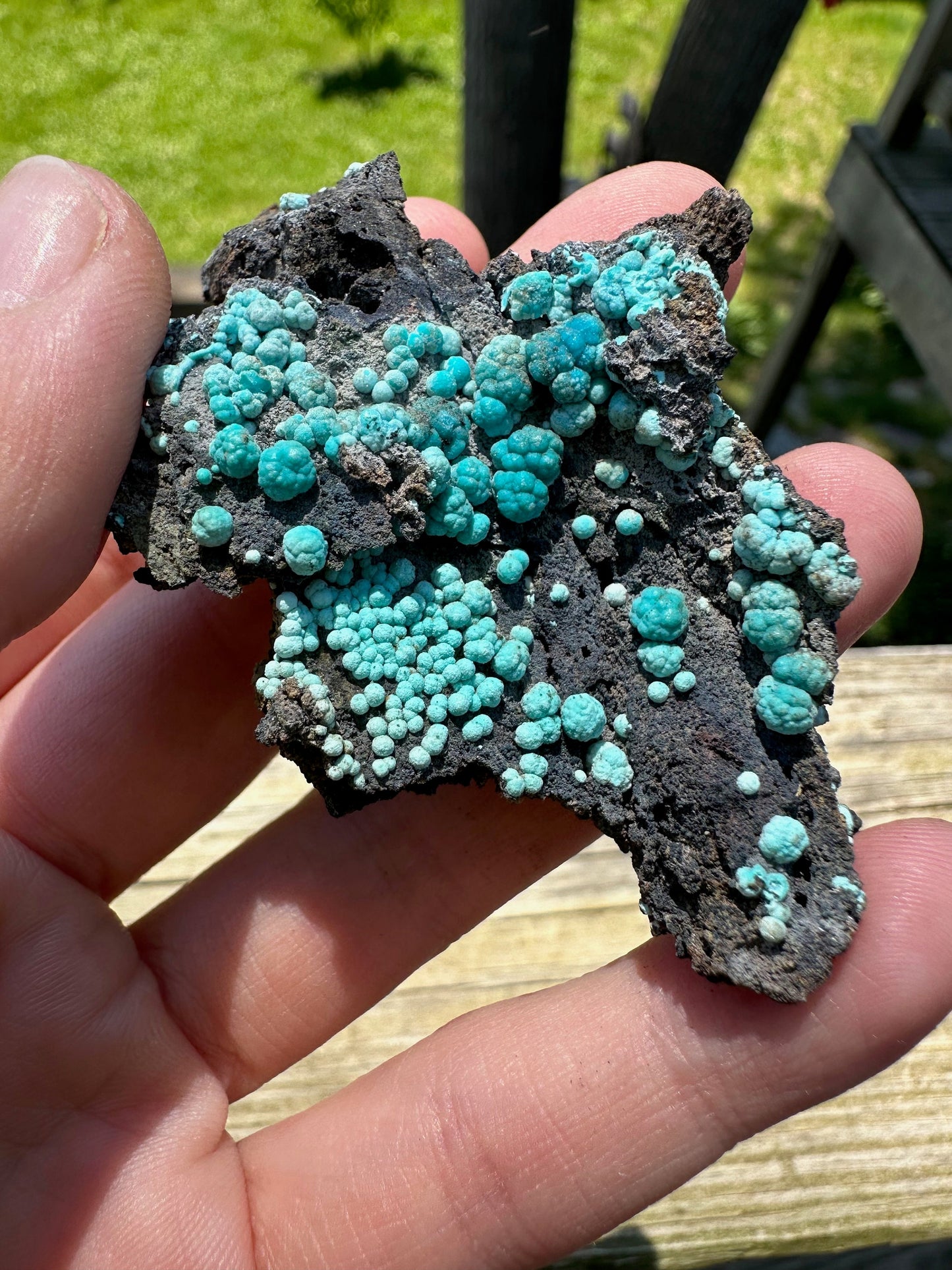 Chrysocolla on Matrix from Planet Mine Arizona USA