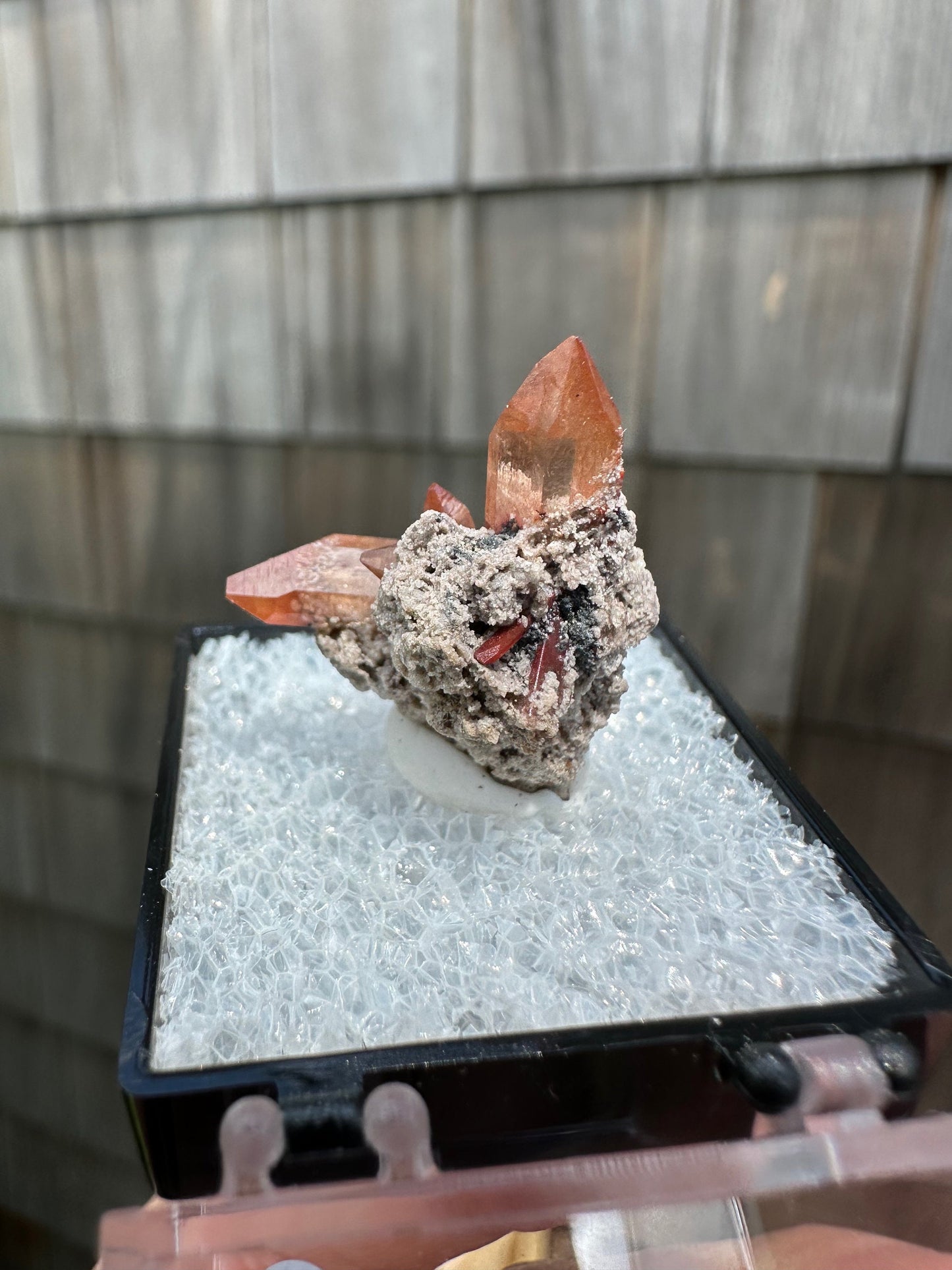 Red Topaz Cluster from San Felipe Mine, Mexico