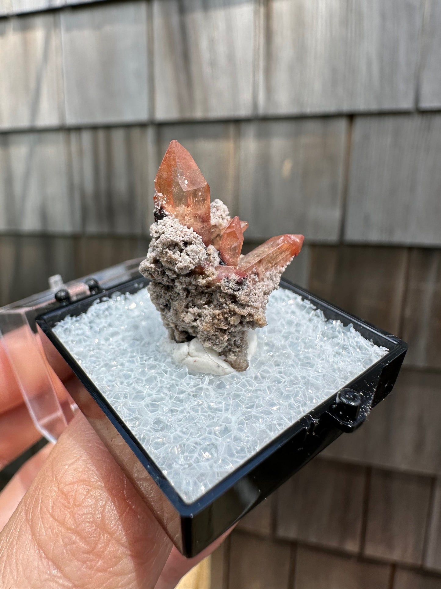 Red Topaz Cluster from San Felipe Mine, Mexico