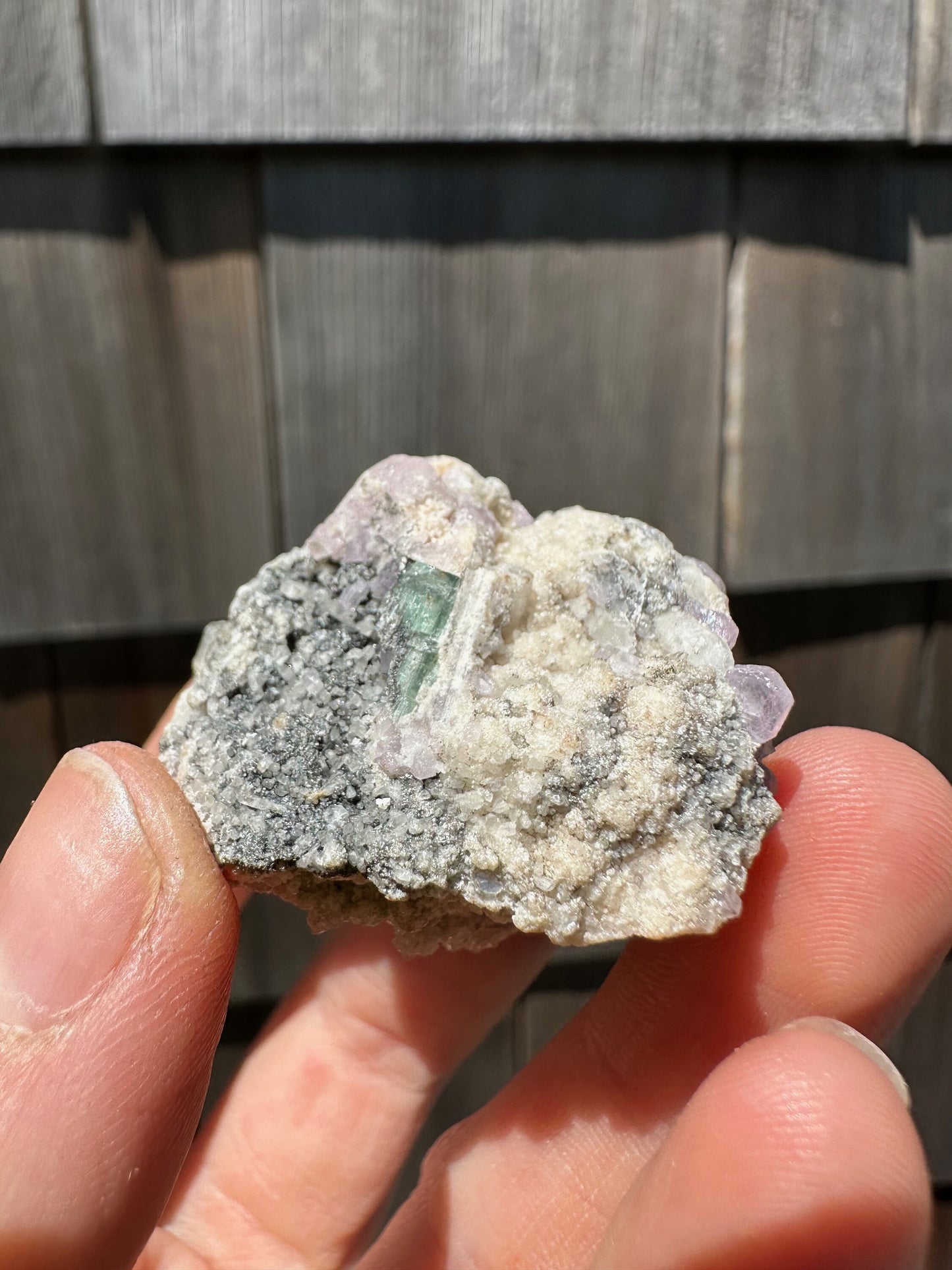 Purple Apatite Crystals on Matrix from Afghanistan