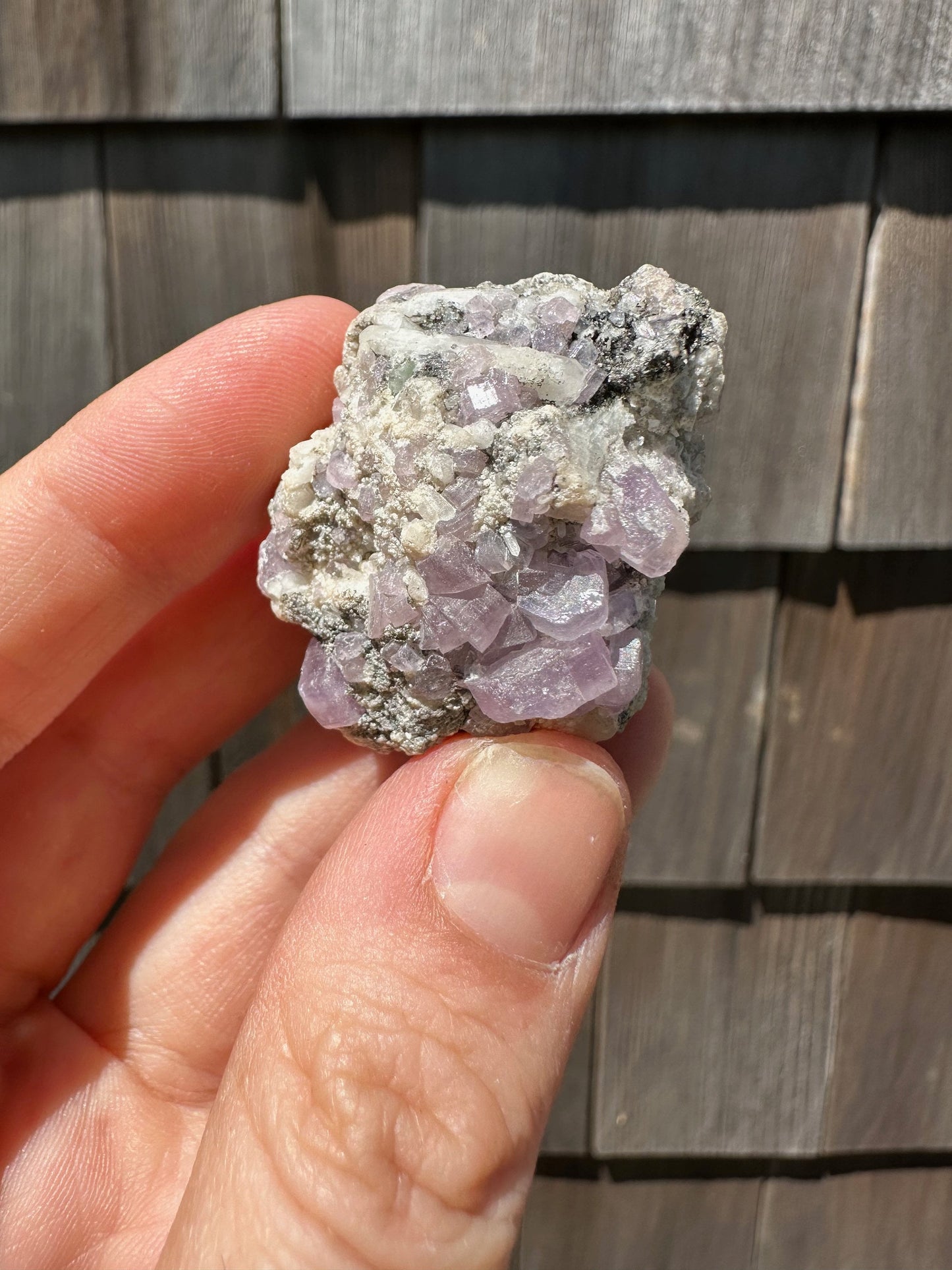 Purple Apatite Crystals on Matrix from Afghanistan