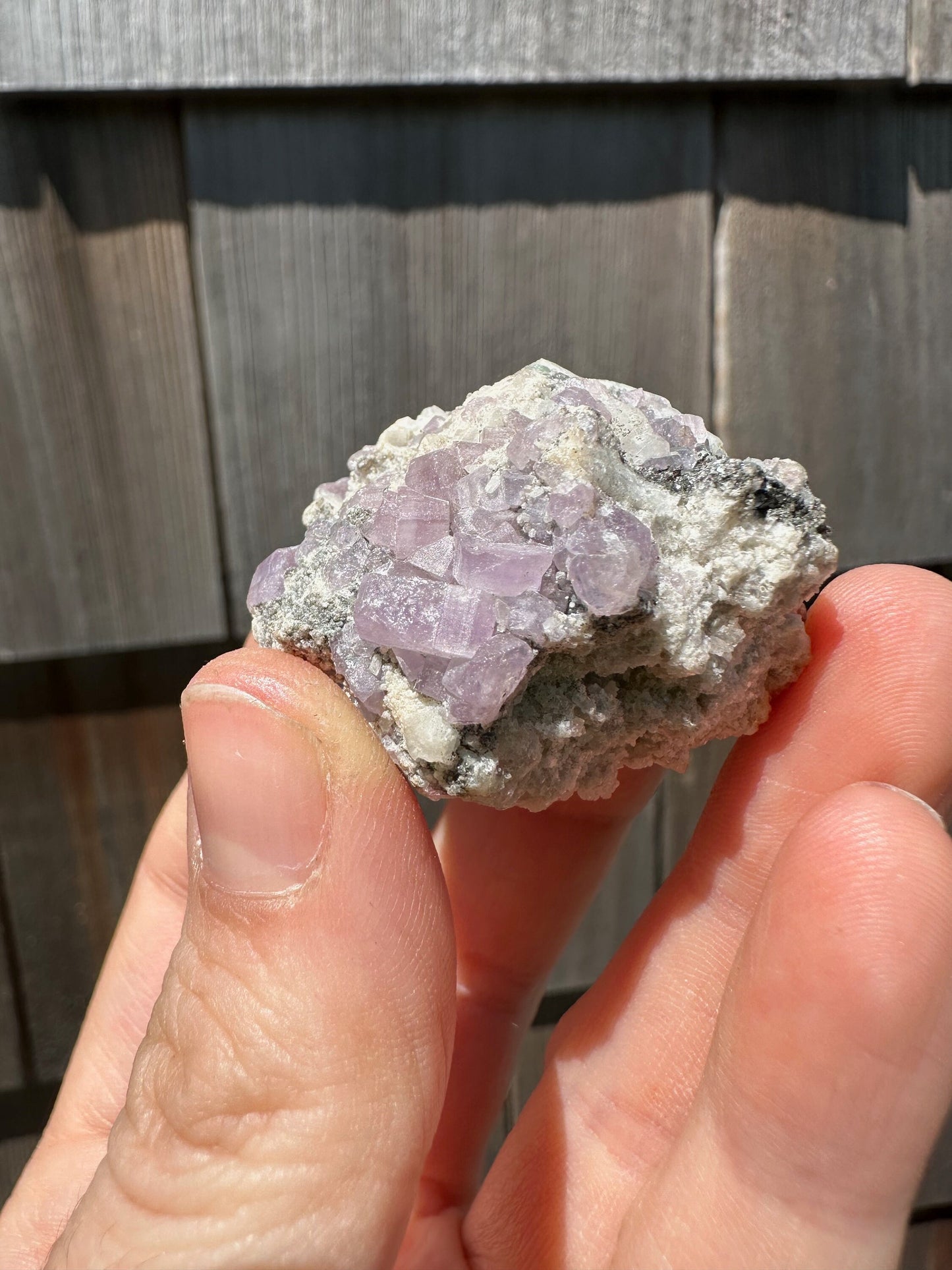 Purple Apatite Crystals on Matrix from Afghanistan