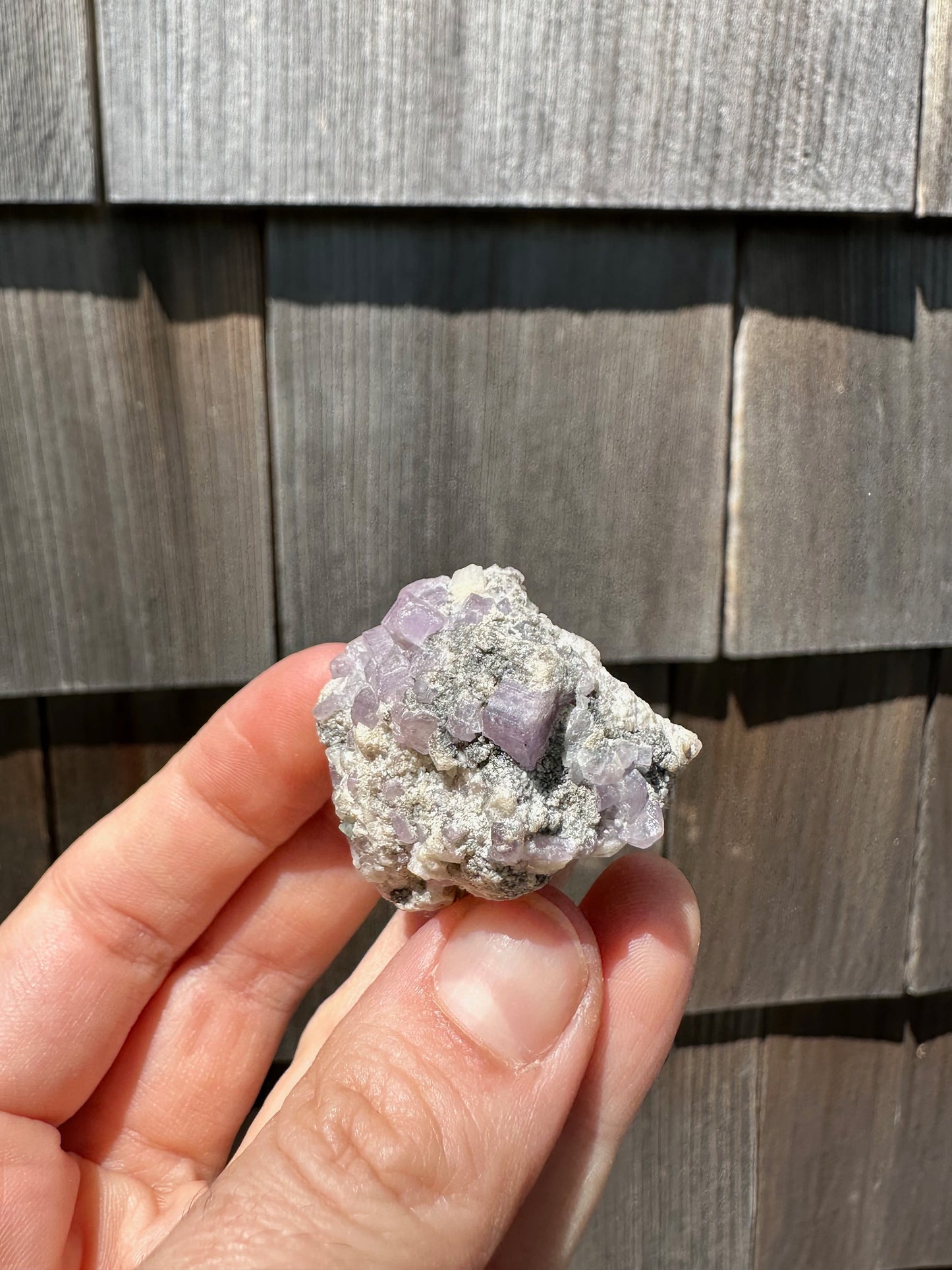 Purple Apatite Crystals on Matrix from Afghanistan