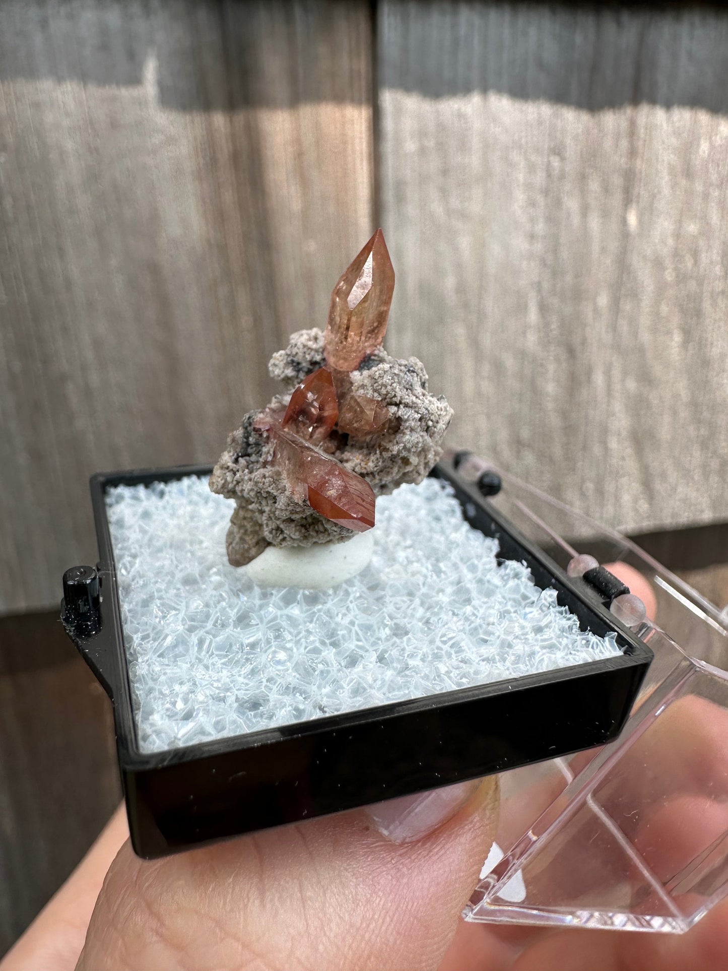 Red Topaz Cluster from San Felipe Mine, Mexico