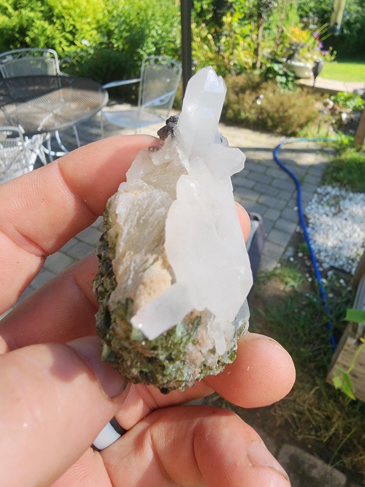 Cats-Eye Tourmaline with Quartz and Lepidolite from Minas Gerais, Brazil
