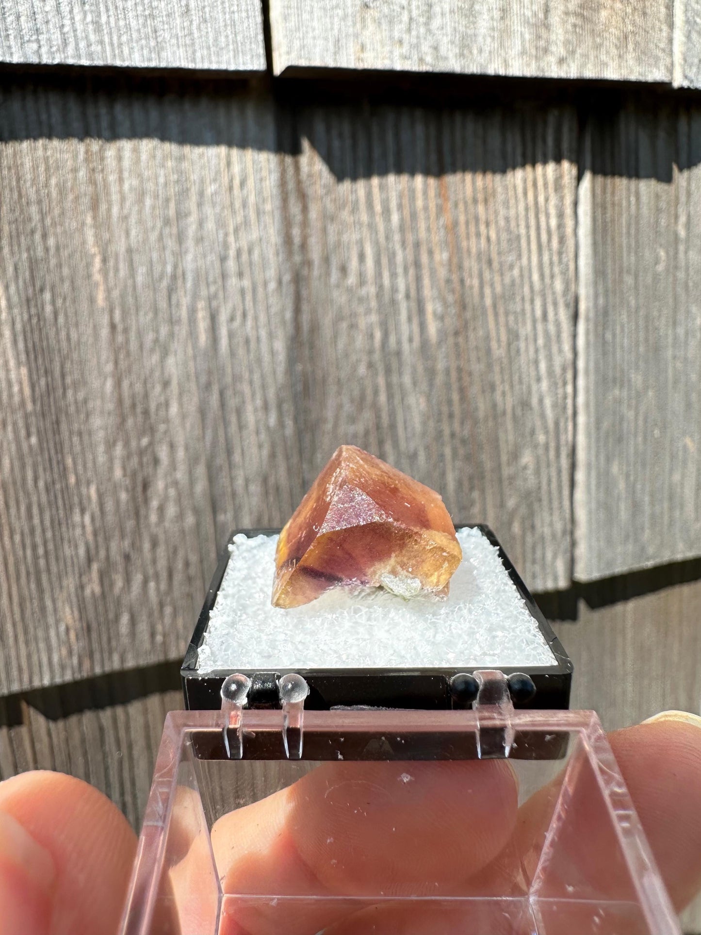 Yellow and Purple Fluorite Crystal from Jingbian Cu-A Deposit, China