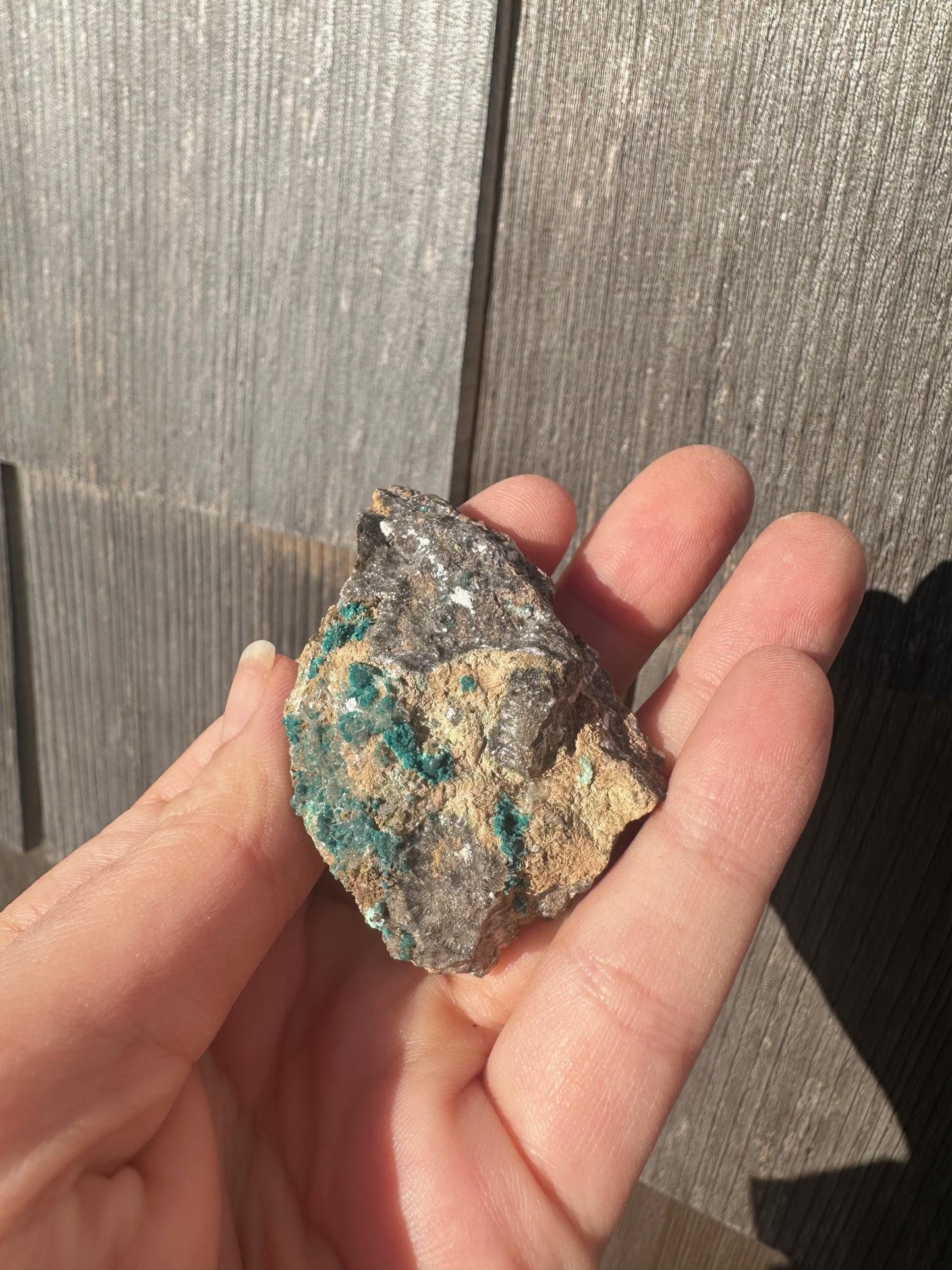 Rosasite with Calcite from Ojuela Mine Mexico