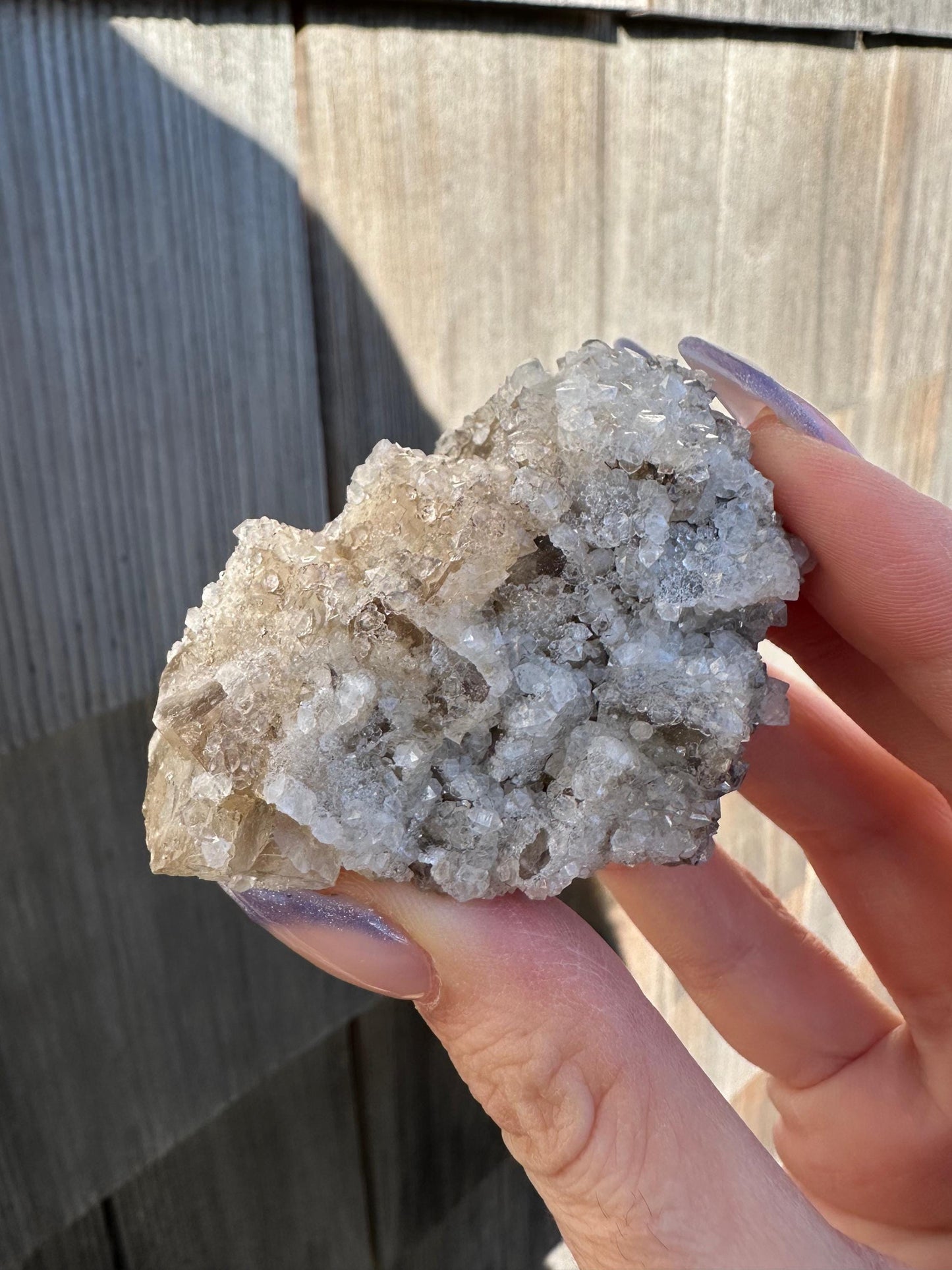 Yellow Fluorite with Quartz from Diana Maria Mine, England