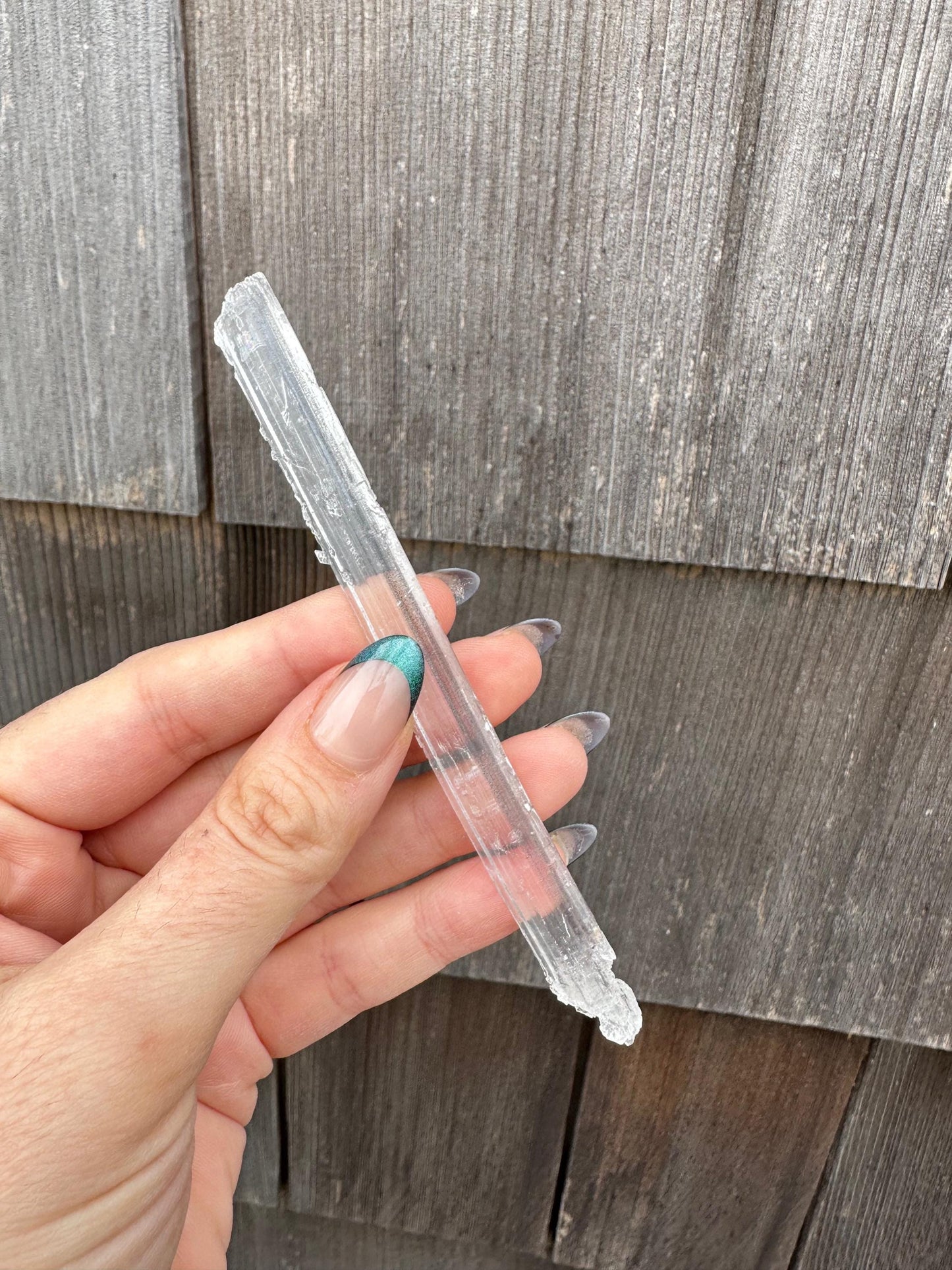 Stibnite Included Selenite Crystal from China