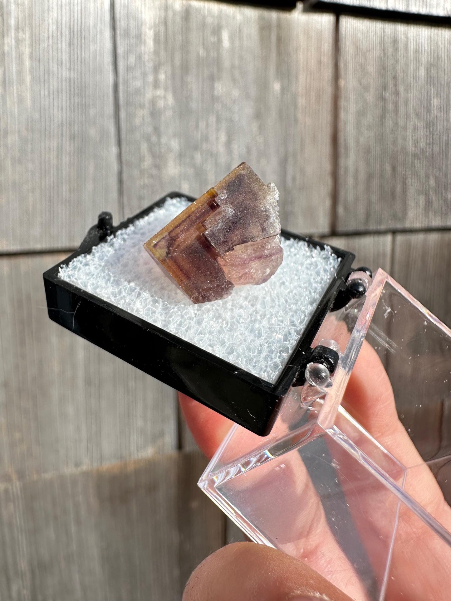 Yellow and Purple Fluorite Crystal from Jingbian Cu-A Deposit, China