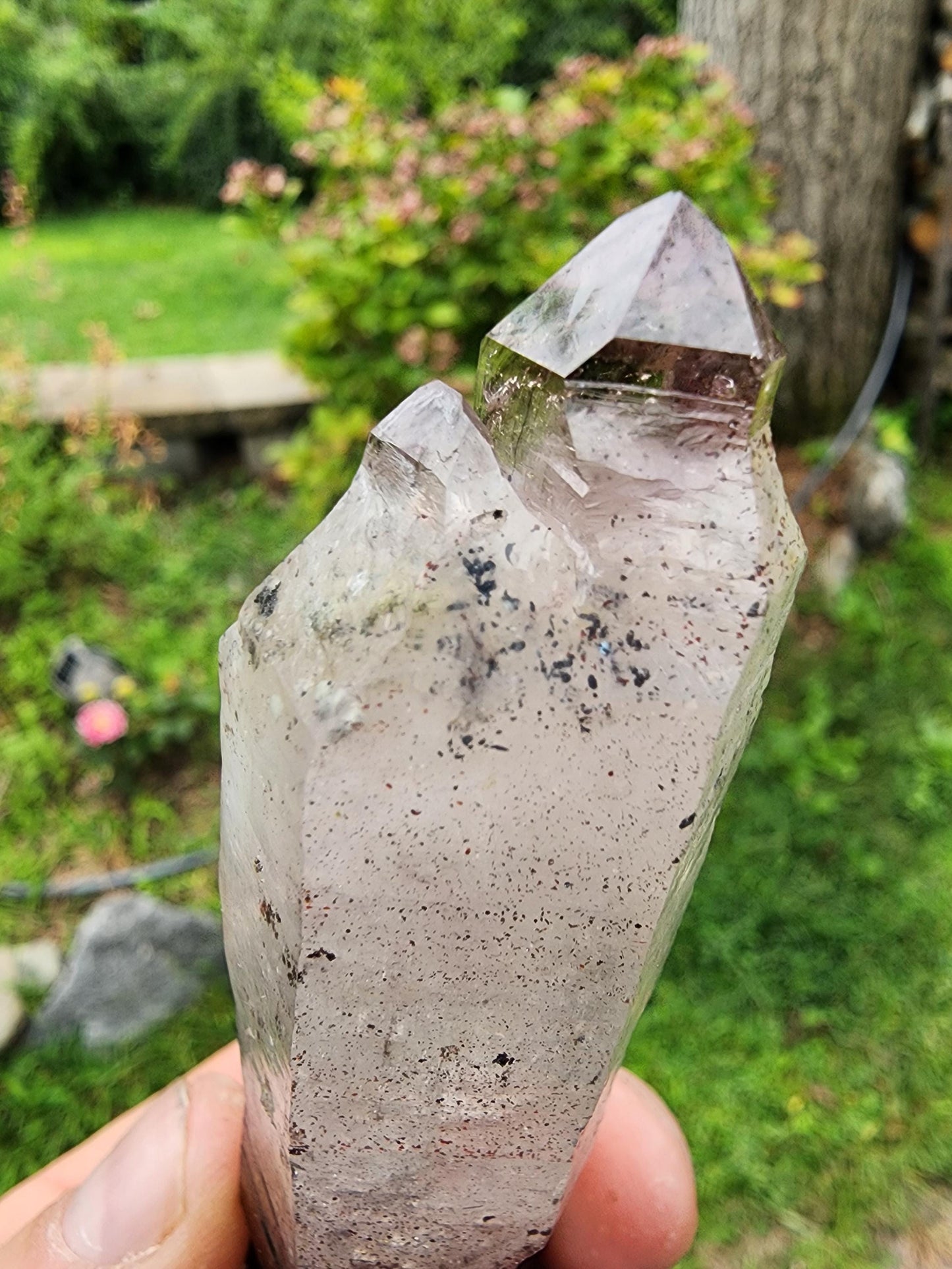 Smoky Amethyst Scepter with Hematite Inclusions from Chibuku Mine, Zimbabwe