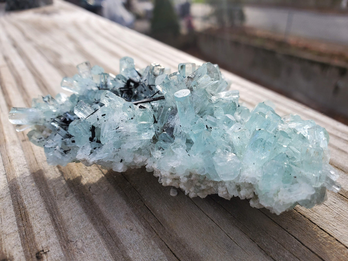 Aquamarine with Black Tourmaline from Erongo Mountains, Namibia