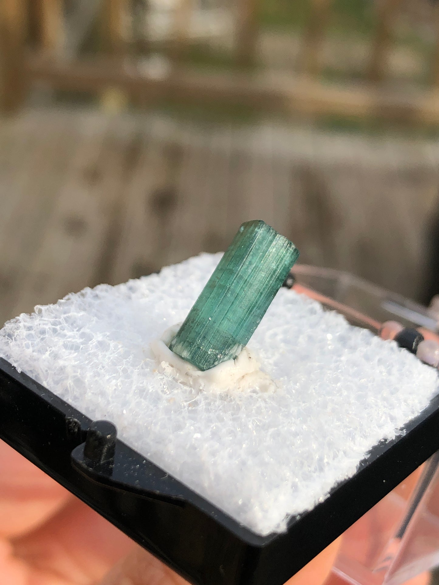 Greenish Blue Tourmaline Crystal from Brazil