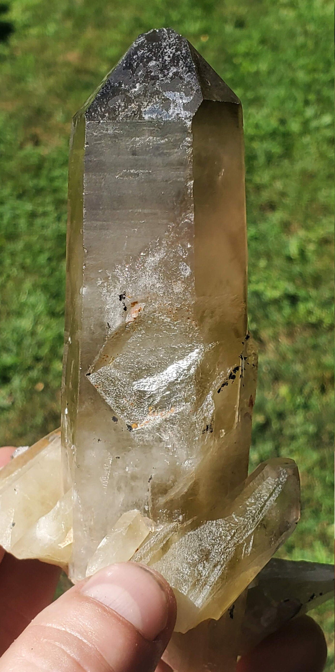Unpolished Citrine Point from Madagascar