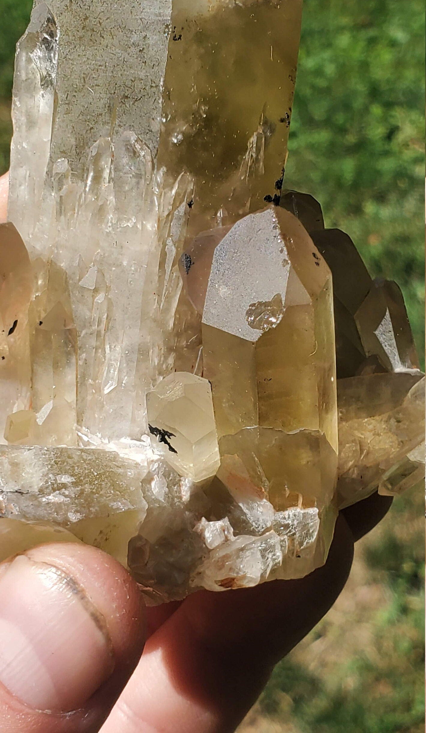 Unpolished Citrine Point from Madagascar