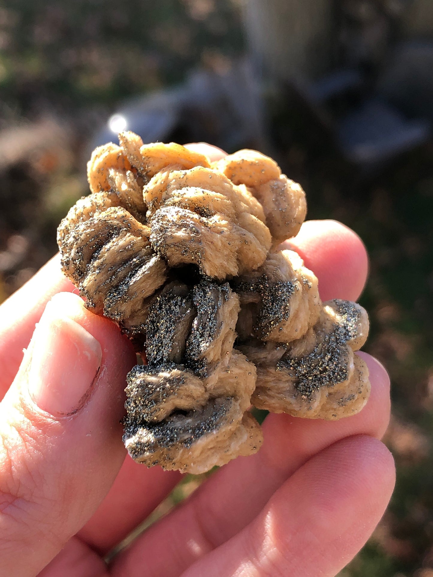 Pyrite on Barite from Rutyna's Pocket Poland