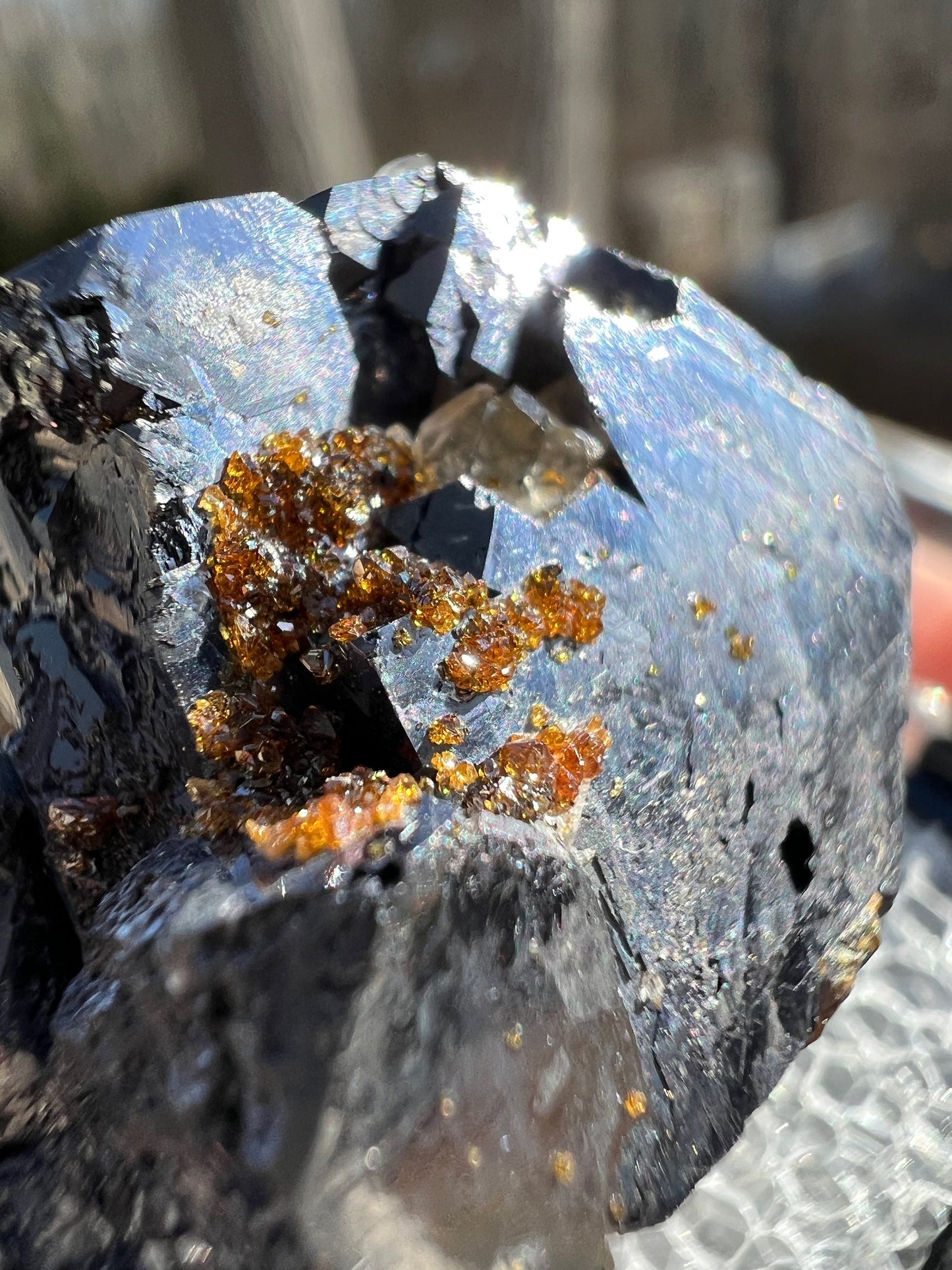 Sphalerite on Galena from Elmwood Mine Tennessee