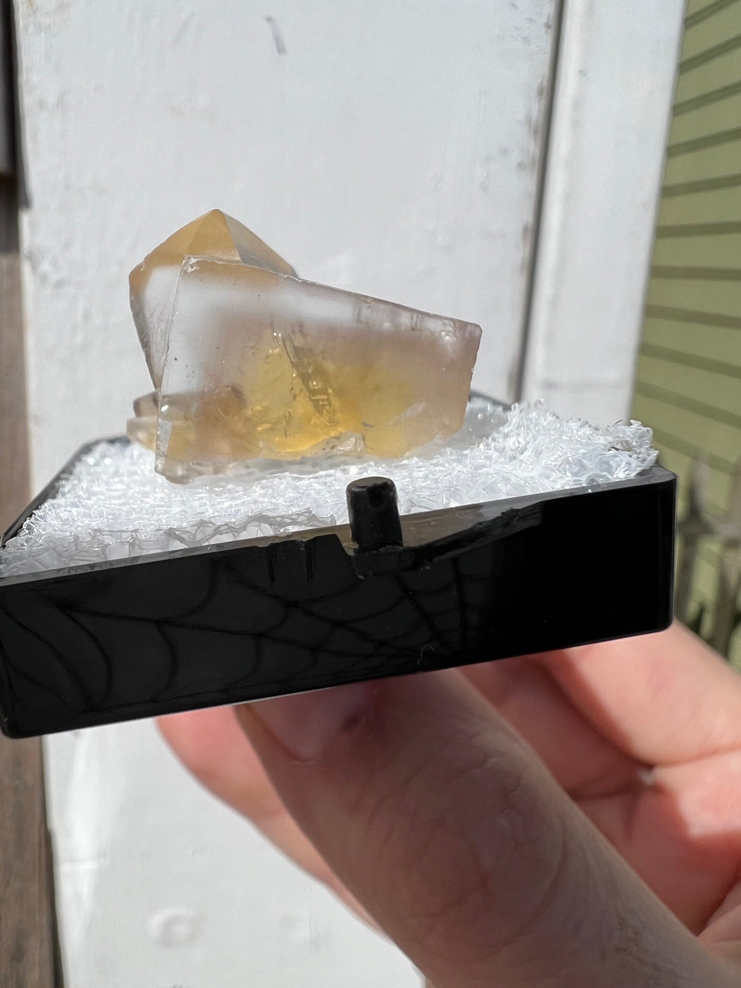 Yellow Fluorite from Bull Vein Pocket at Lady Annabella Mine UK