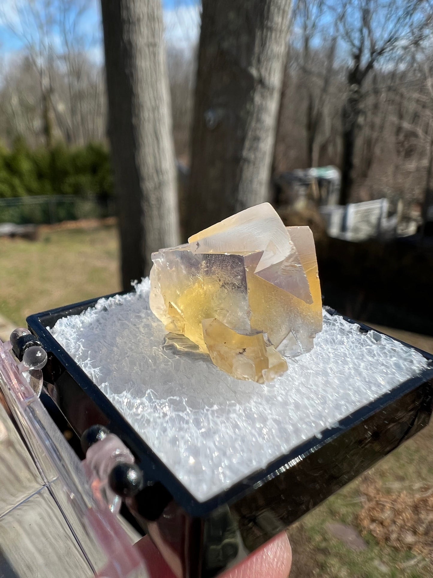 Yellow Fluorite from Bull Vein Pocket at Lady Annabella Mine UK
