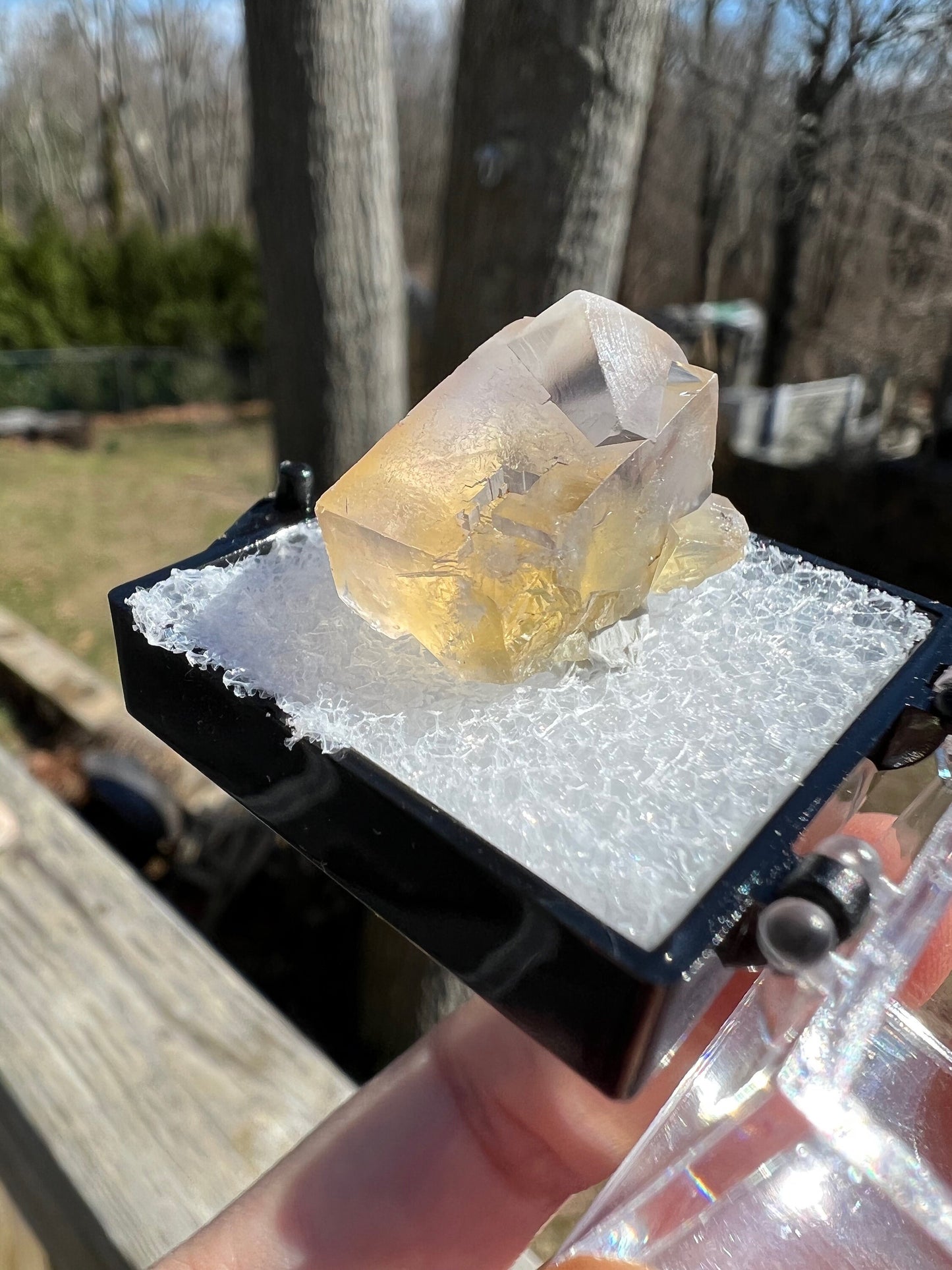 Yellow Fluorite from Bull Vein Pocket at Lady Annabella Mine UK
