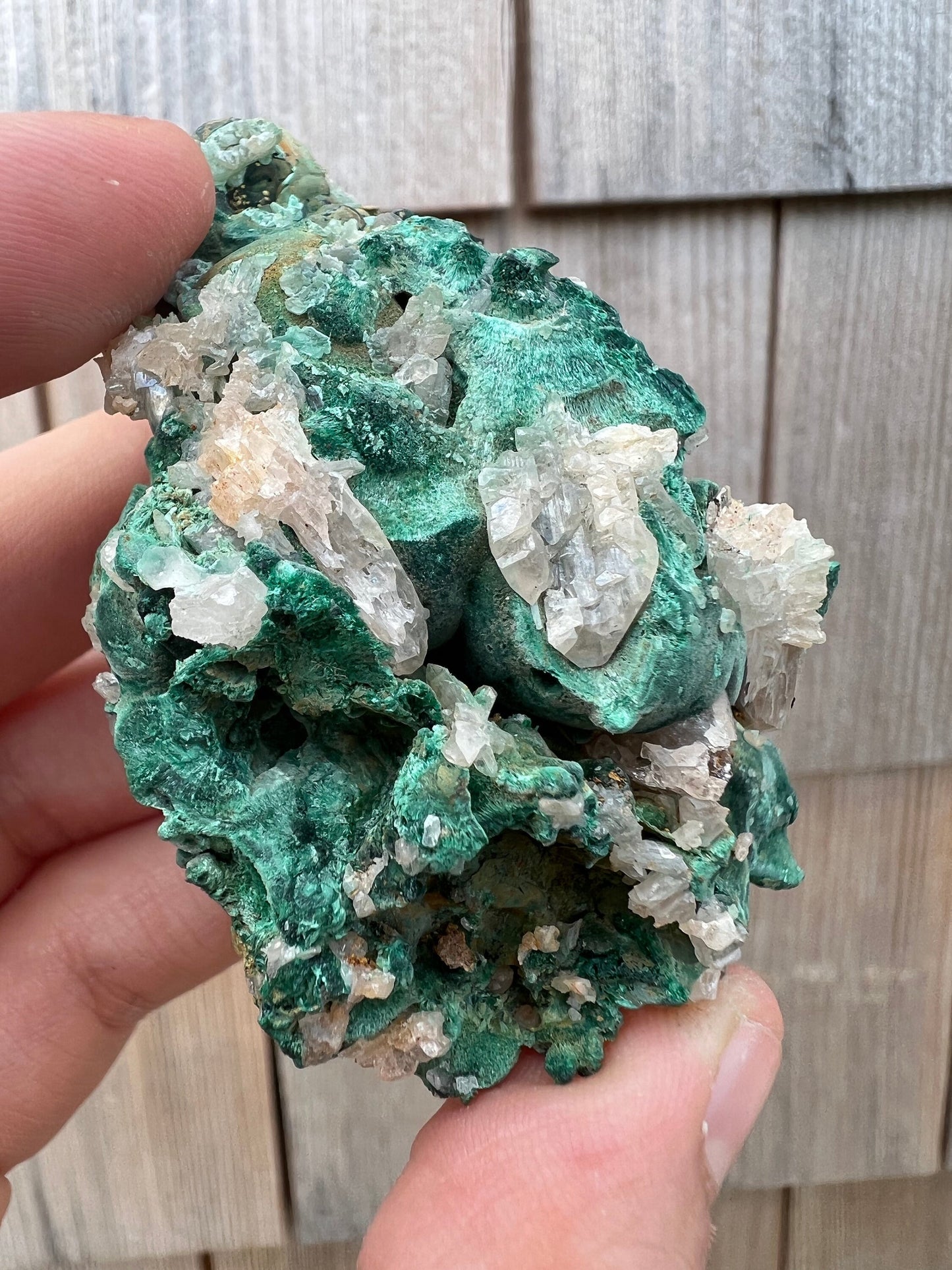 Reticulated Cerussite with Fibrous Malachite from Browns Pit Australia