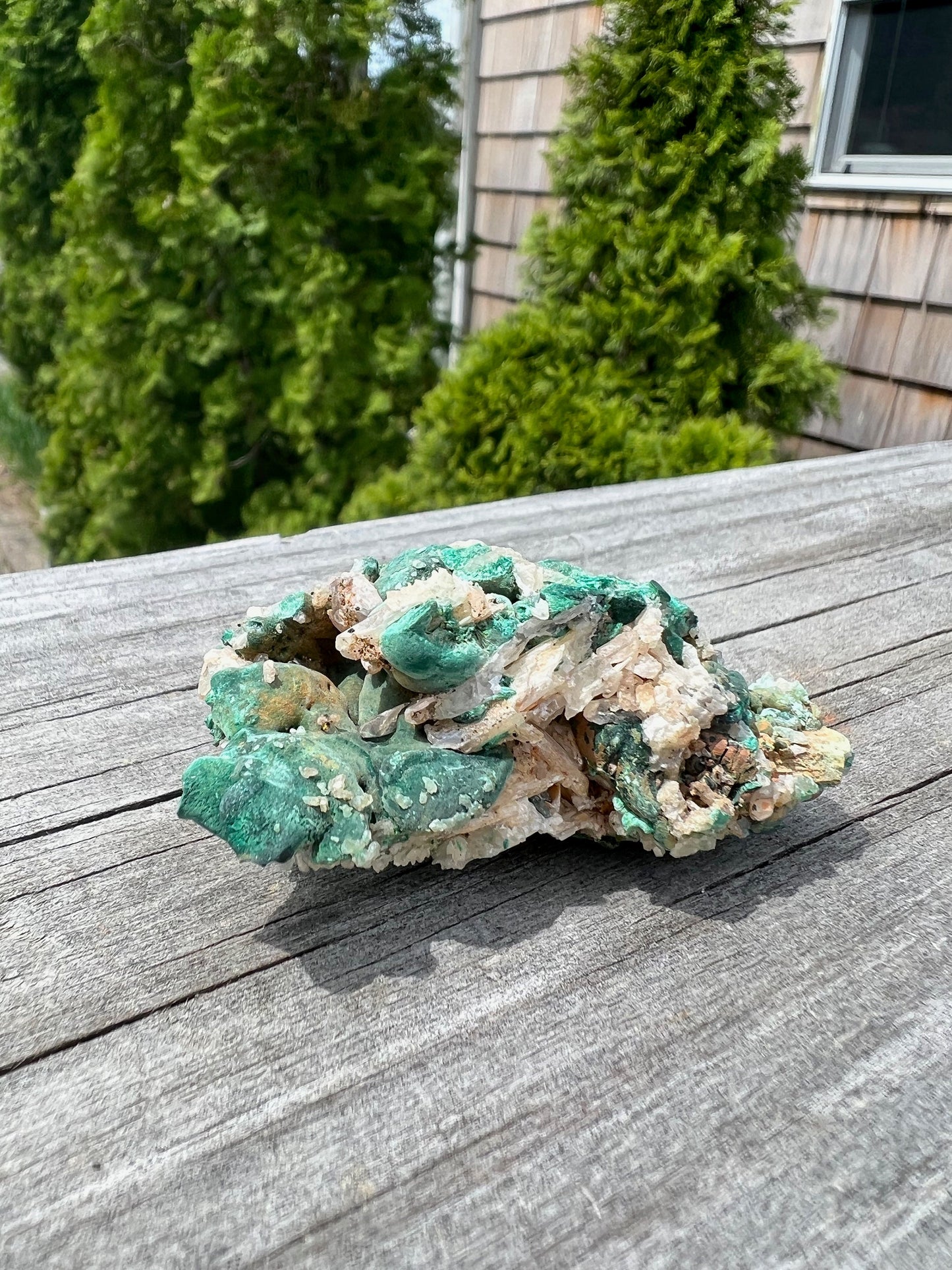 Reticulated Cerussite with Fibrous Malachite from Browns Pit Australia