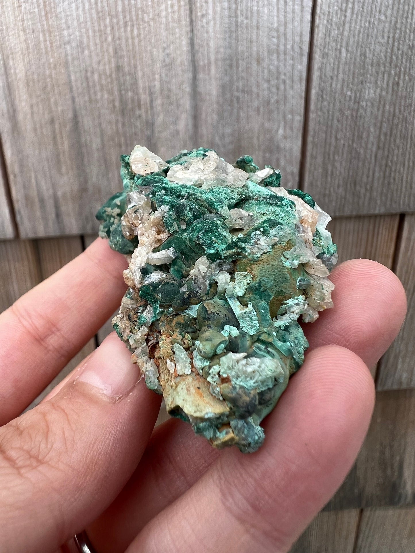 Reticulated Cerussite with Fibrous Malachite from Browns Pit Australia