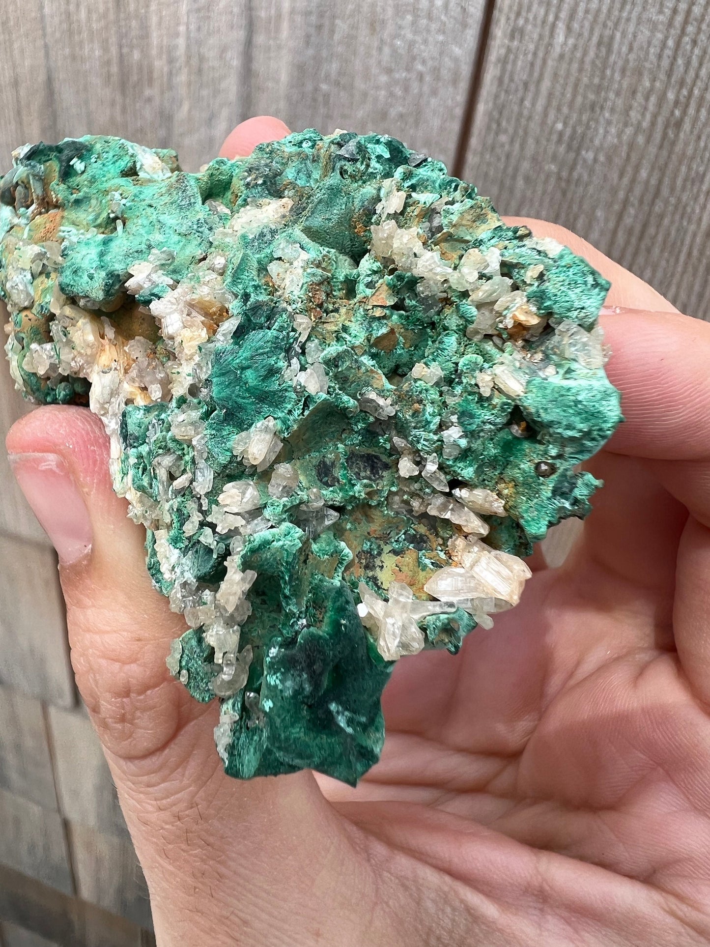 Reticulated Cerussite with Fibrous Malachite from Browns Pit Australia