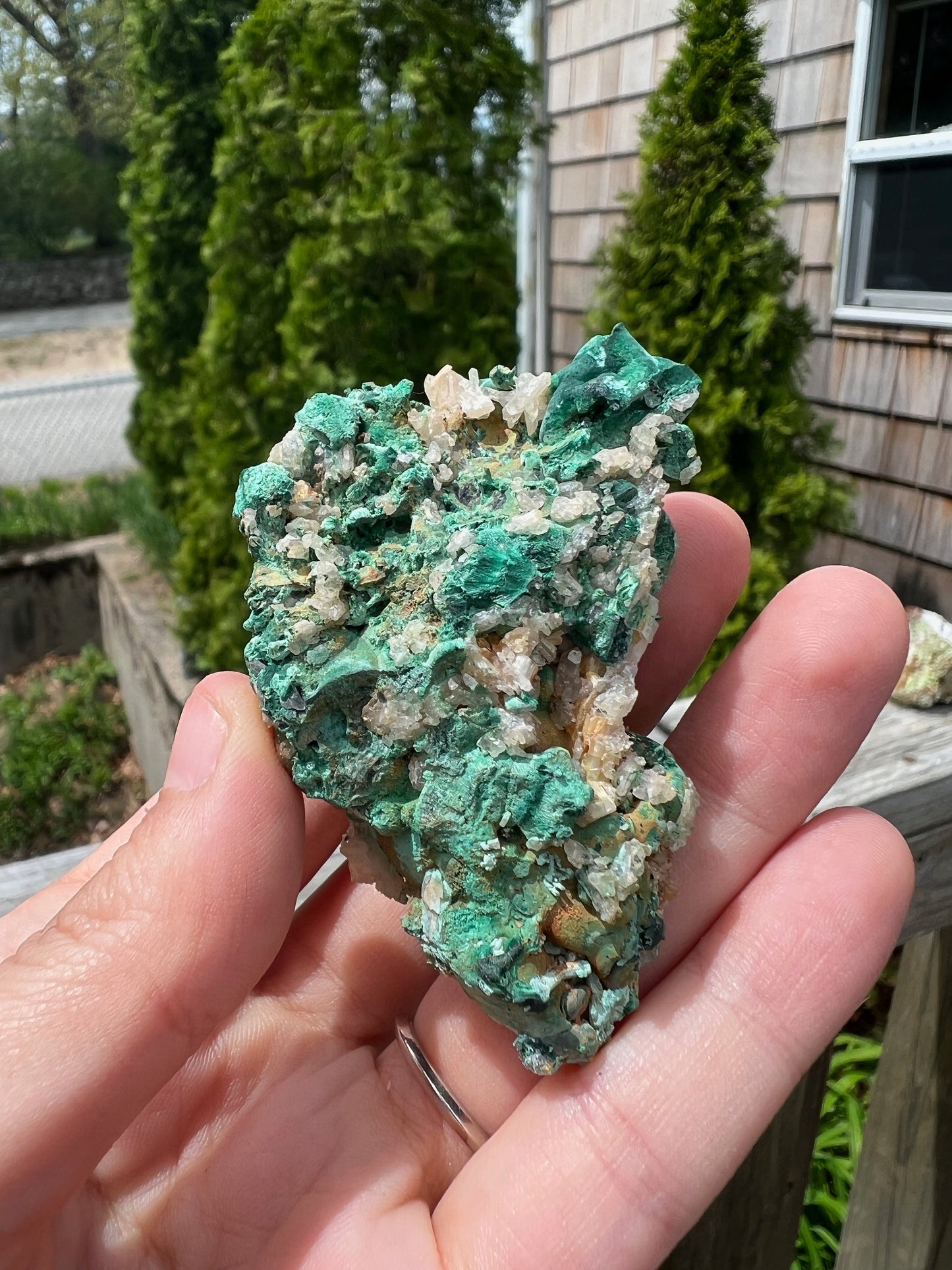 Reticulated Cerussite with Fibrous Malachite from Browns Pit Australia