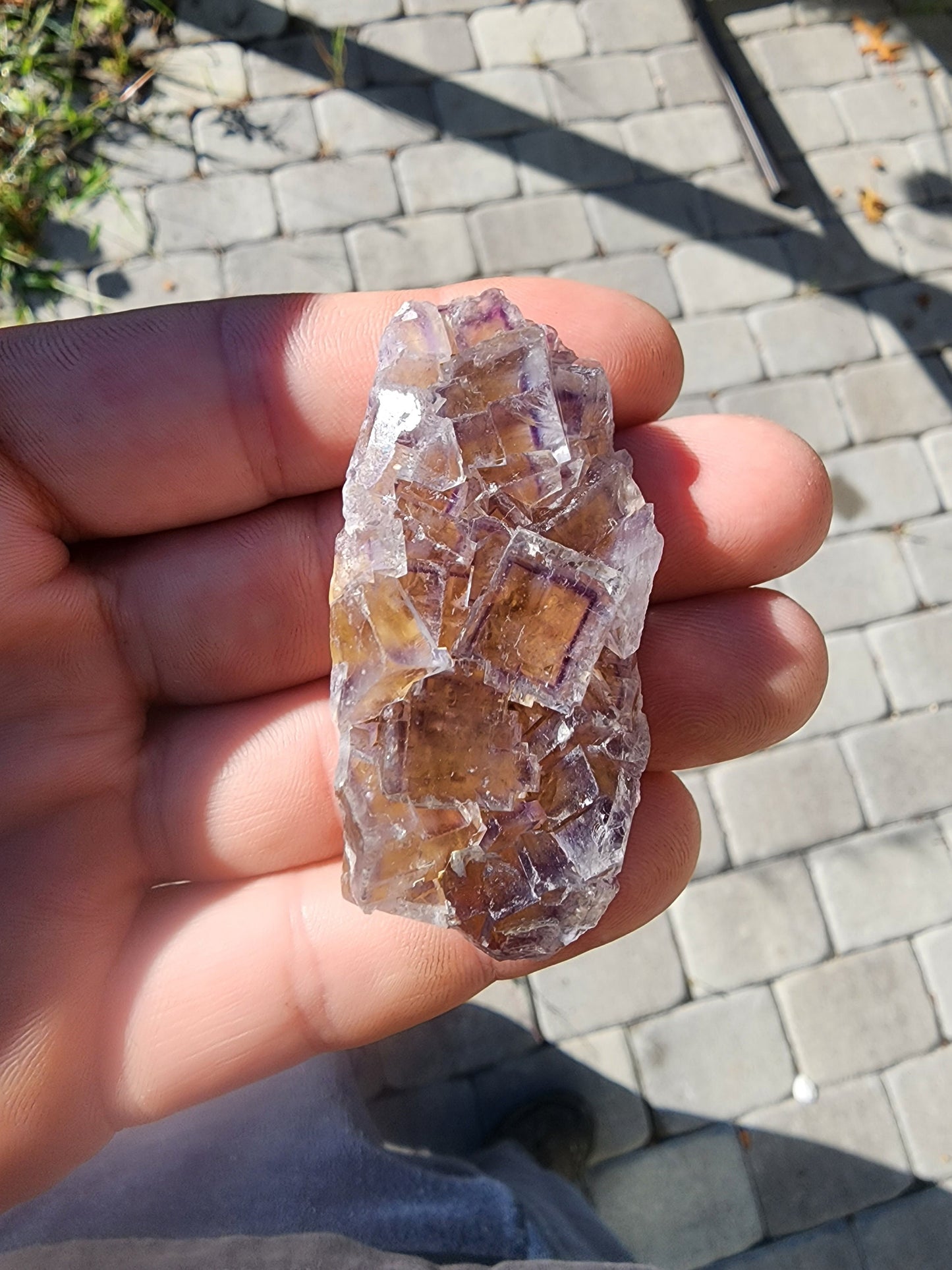 Tri-colored Fluorite from La Barre Auvergne France