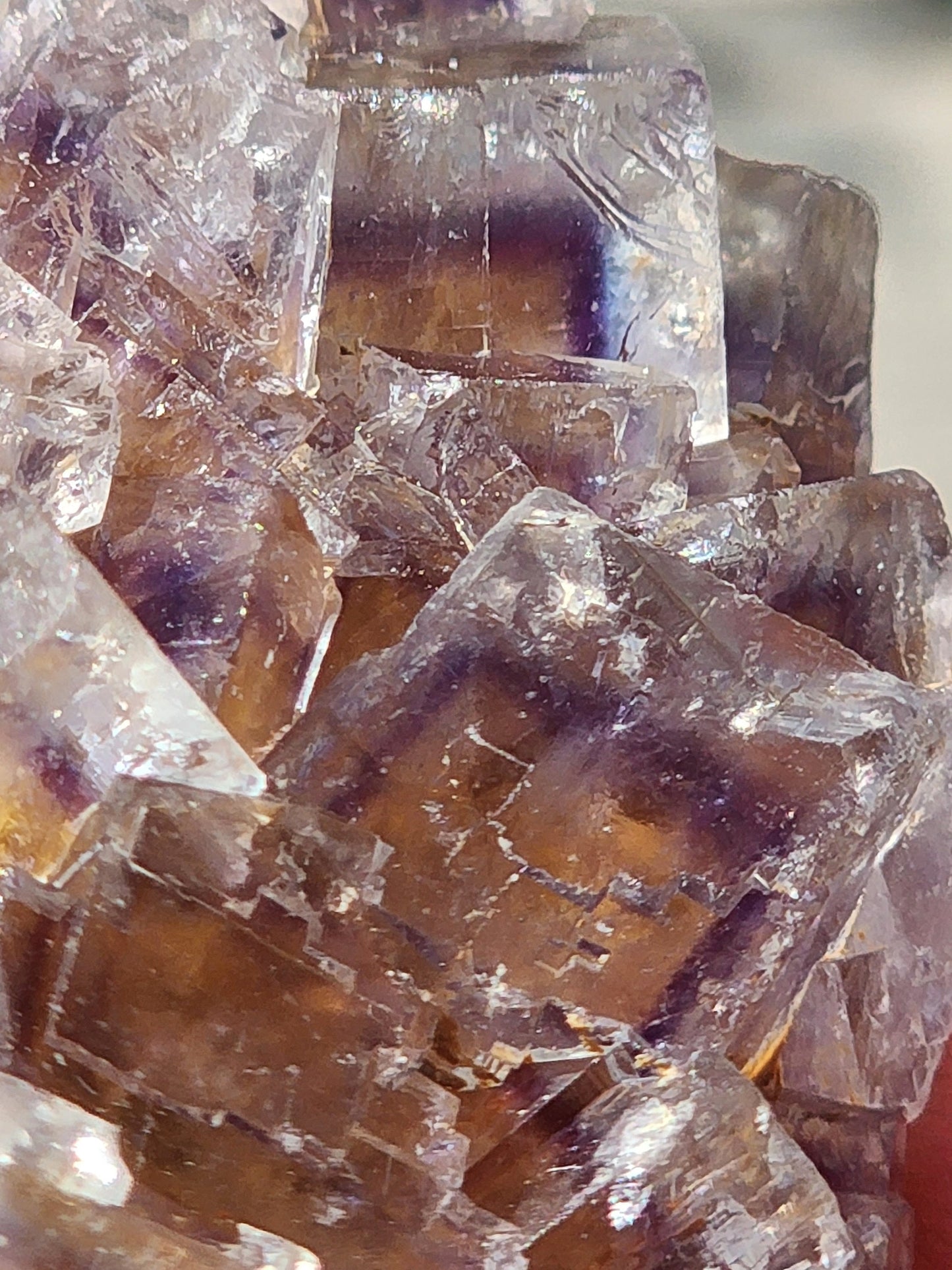 Tri-colored Fluorite from La Barre Auvergne France