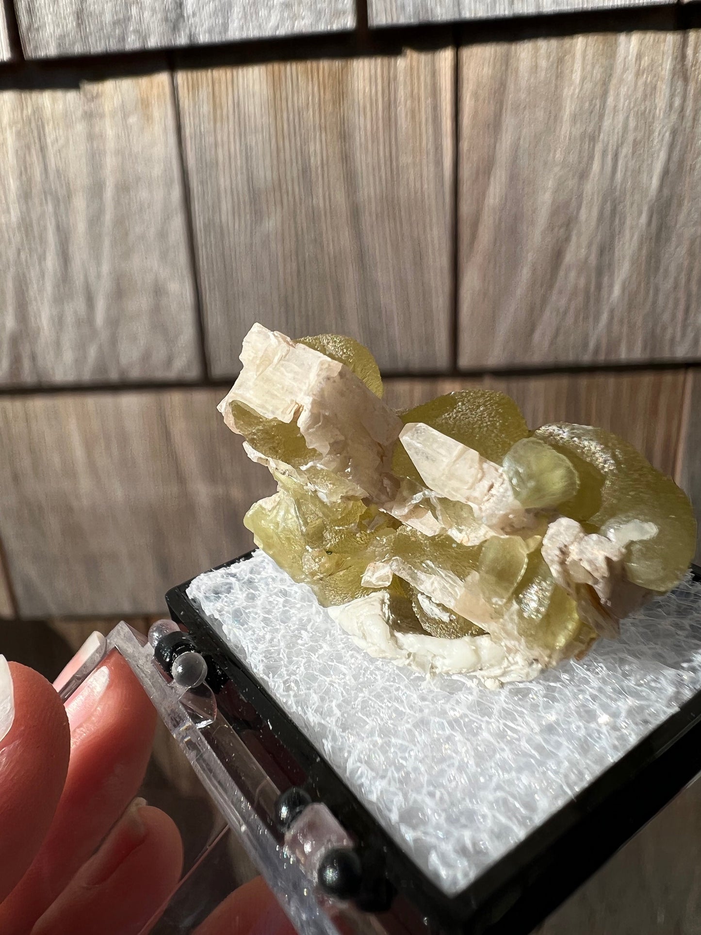 Fluorescent Smithsonite with Cerussite from Tsumeb Mine Namibia