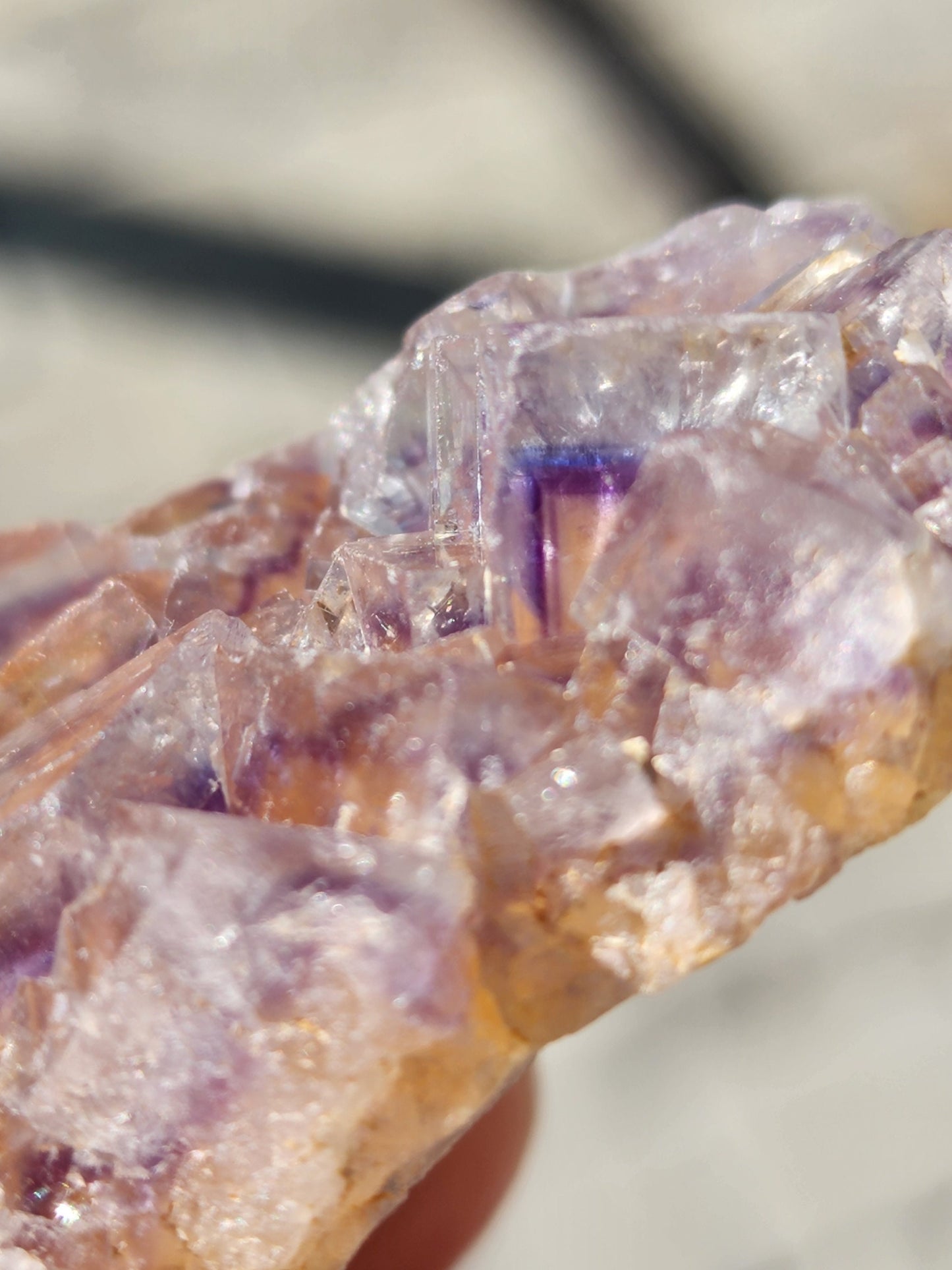 Tri-colored Fluorite from La Barre Auvergne France