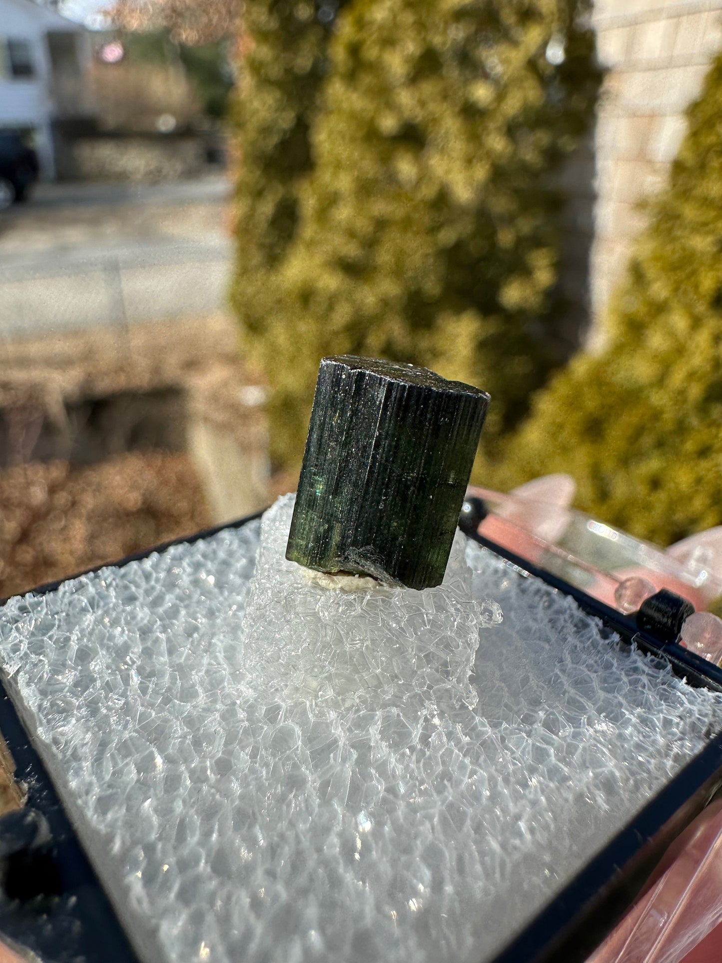 Green Tourmaline Crystal from Itinga Brazil