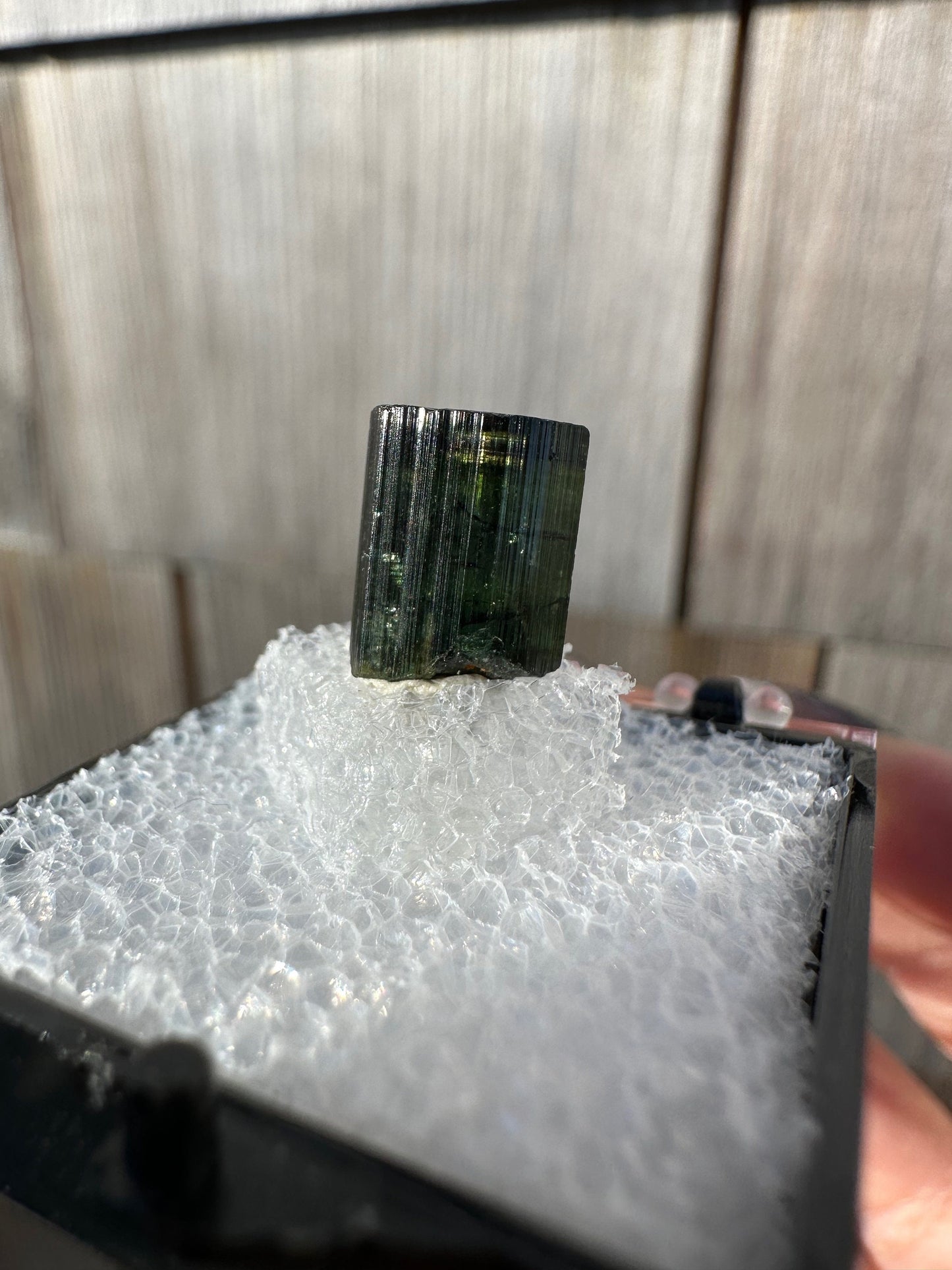 Green Tourmaline Crystal from Itinga Brazil