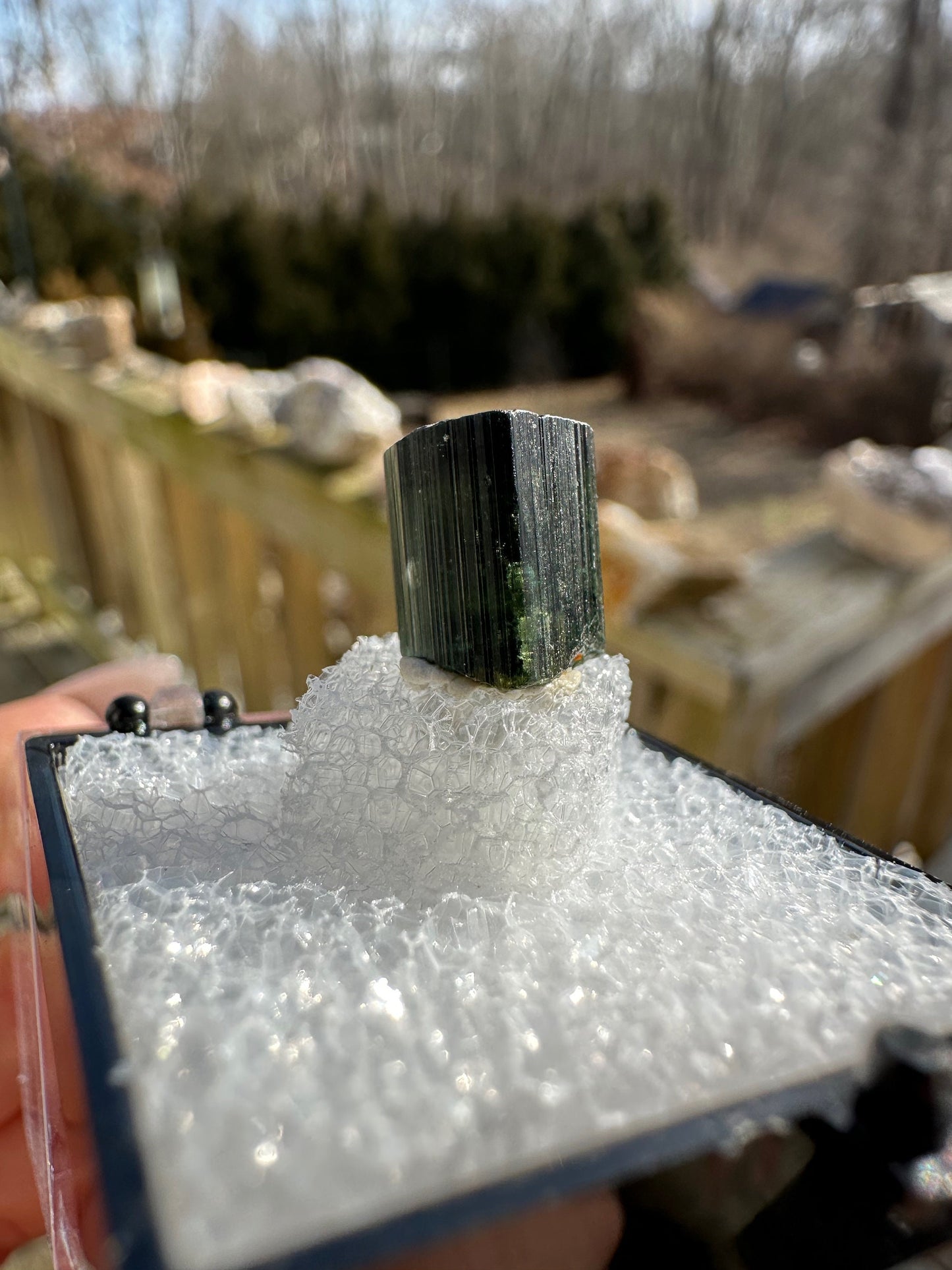 Green Tourmaline Crystal from Itinga Brazil