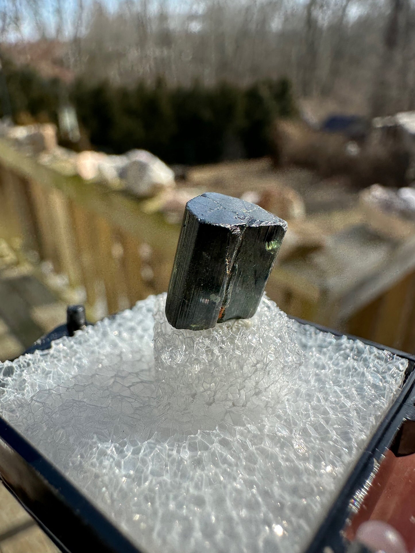 Green Tourmaline Crystal from Itinga Brazil