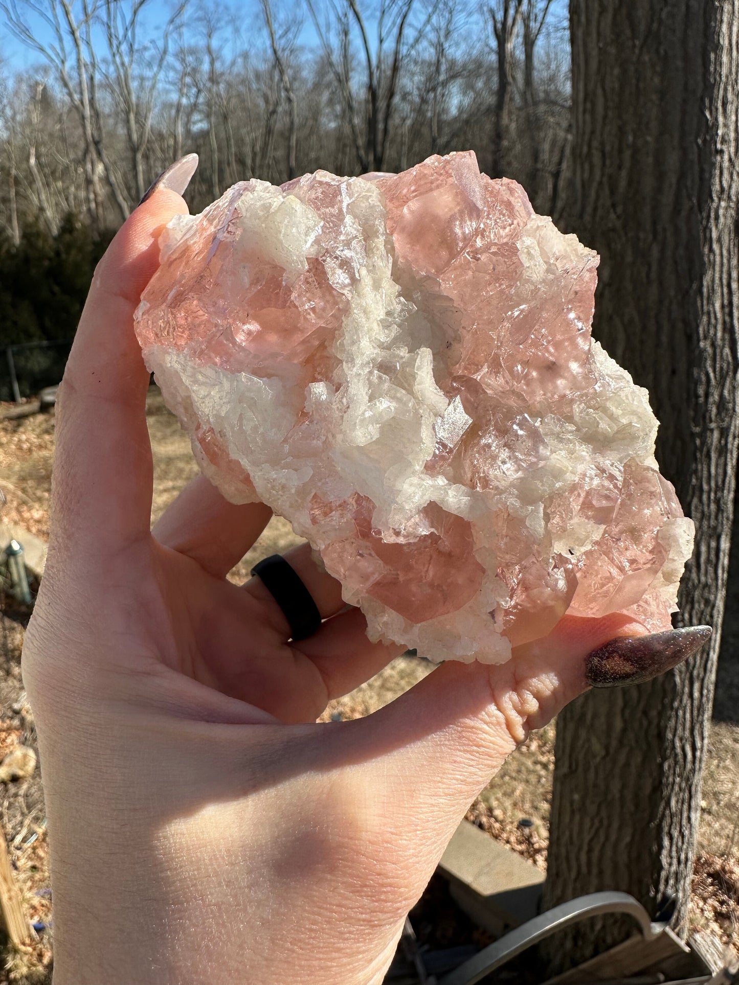 Large Cabinet Pink Morganite Crystal Cluster from Minas Gerais Brazil