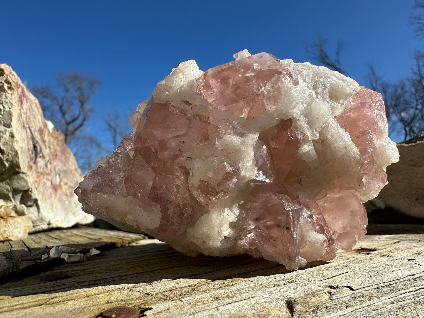 Large Cabinet Pink Morganite Crystal Cluster from Minas Gerais Brazil