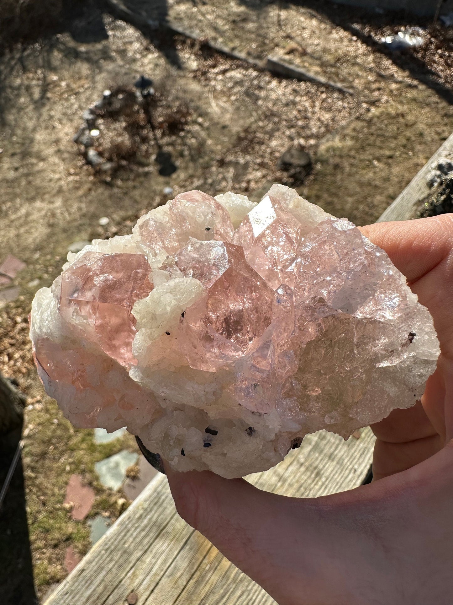 Large Cabinet Pink Morganite Crystal Cluster from Minas Gerais Brazil